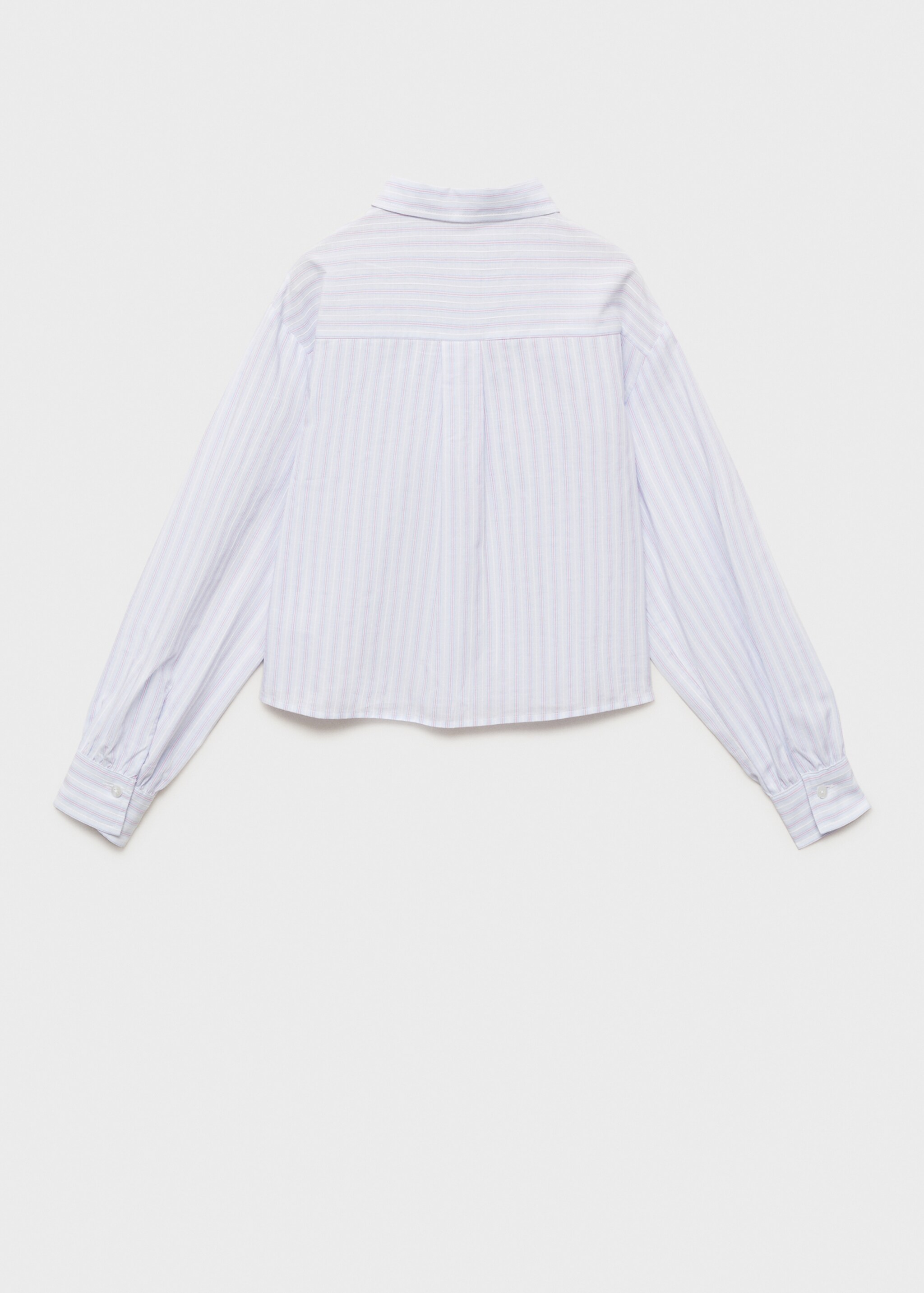 Camisa rayas bolsillo - Reverso del artículo, Azul celeste. Ref: 87024808-00.