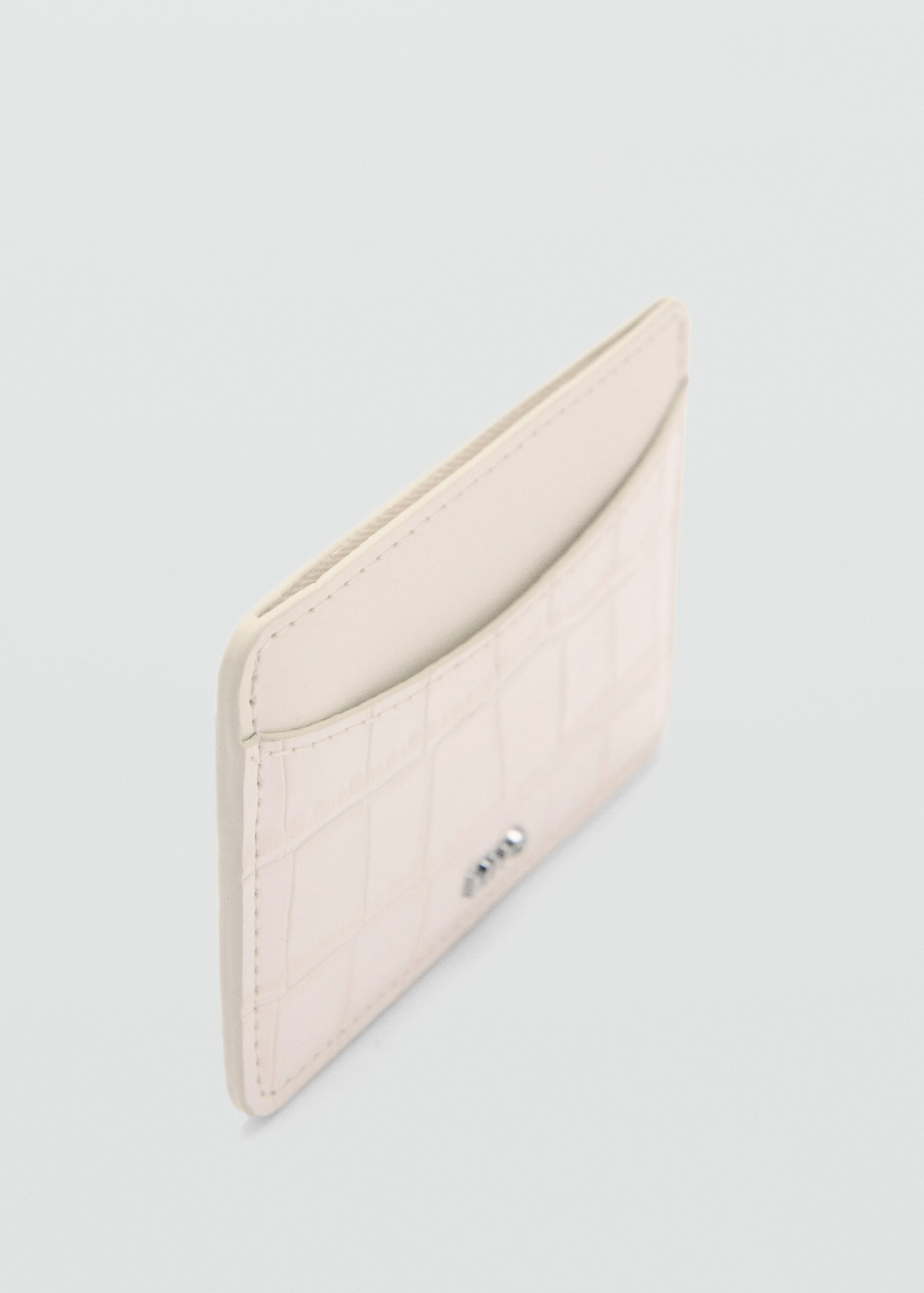 Coco faux-leather card holder - Medium plane, Off White. Ref: 87024810-00.