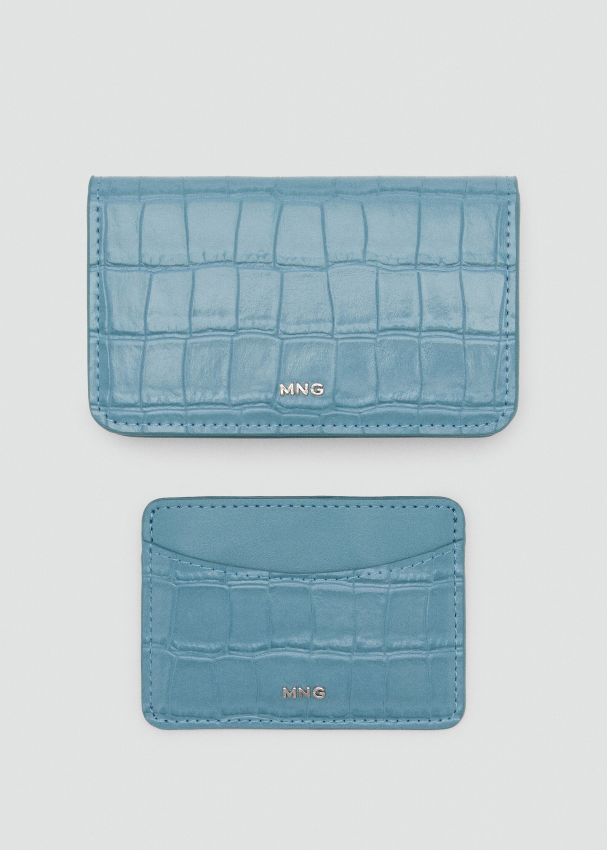 Kartenetui mit Krokoleder-Effekt - Detail des Artikels 3, Blau. Ref: 87024810-00.