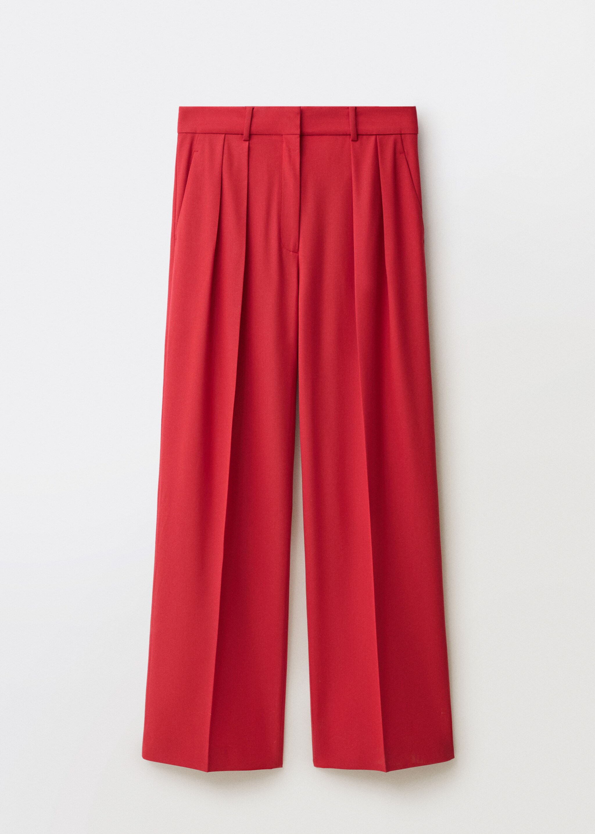 Wide leg wool-blend suit trousers - Article without model, Red. Ref: 87024813-00.