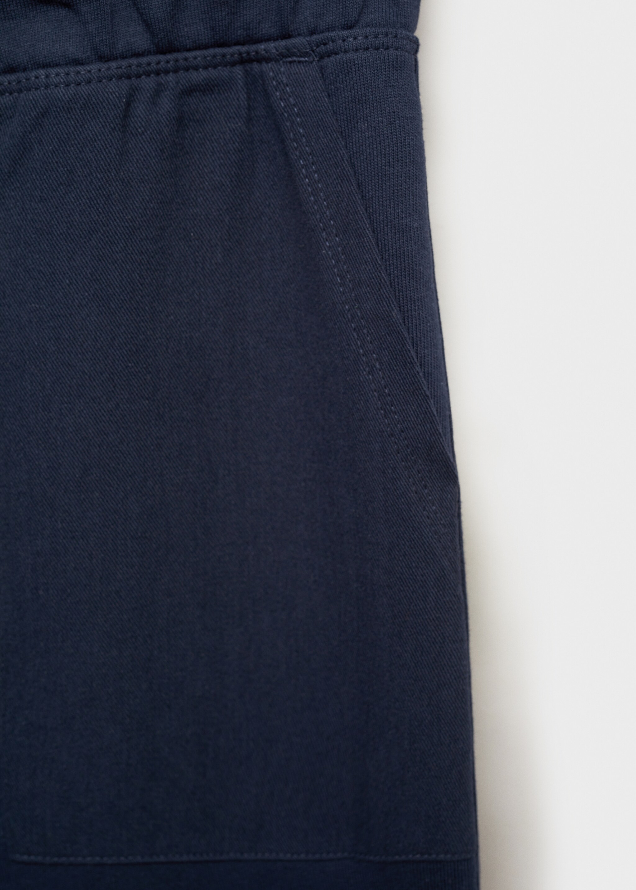 Cotton jogger-style trousers - Details of the article 0, Dark Navy. Ref: 87025138-00.
