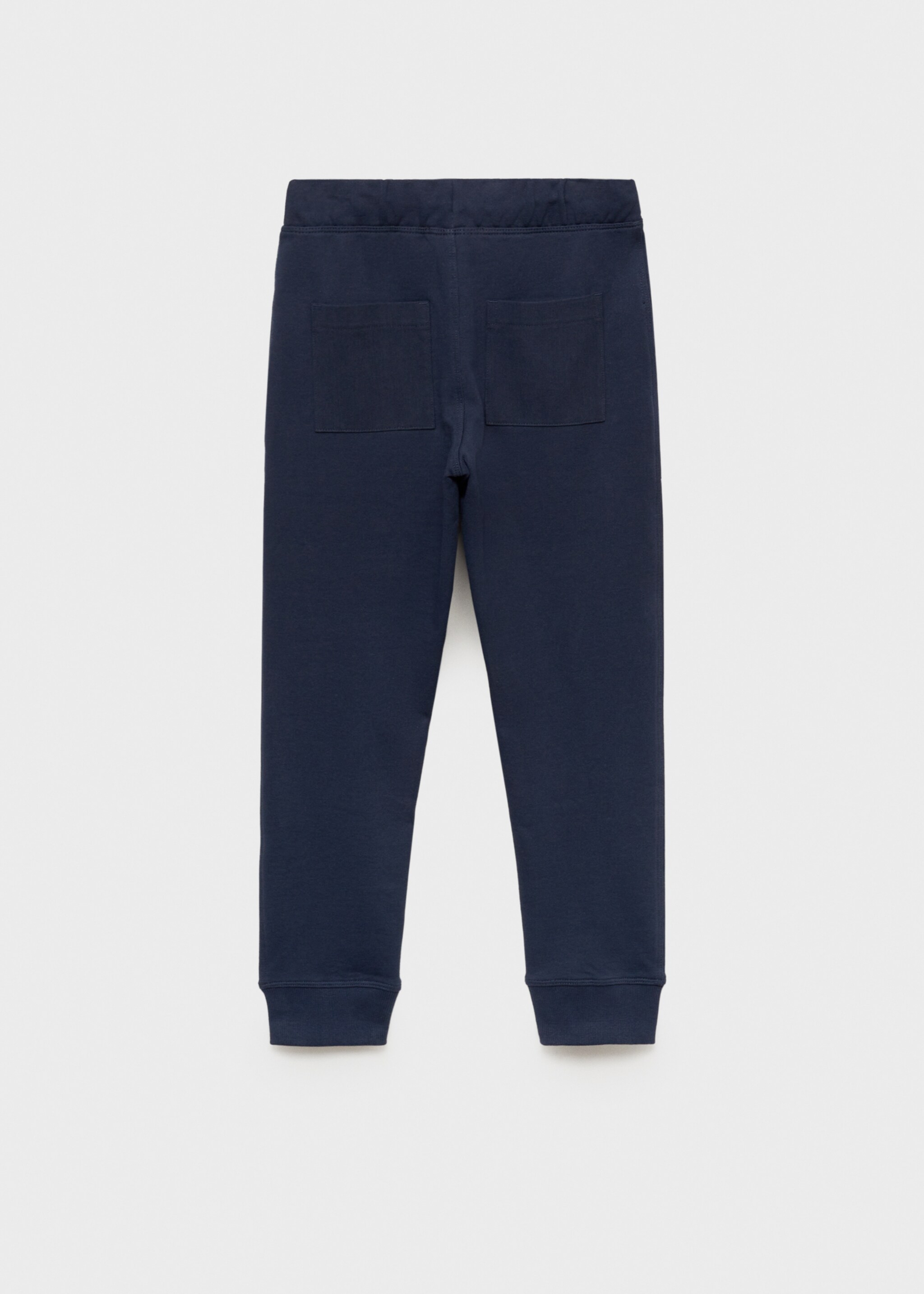 Cotton jogger-style trousers - Reverse of the article, Dark Navy. Ref: 87025138-00.