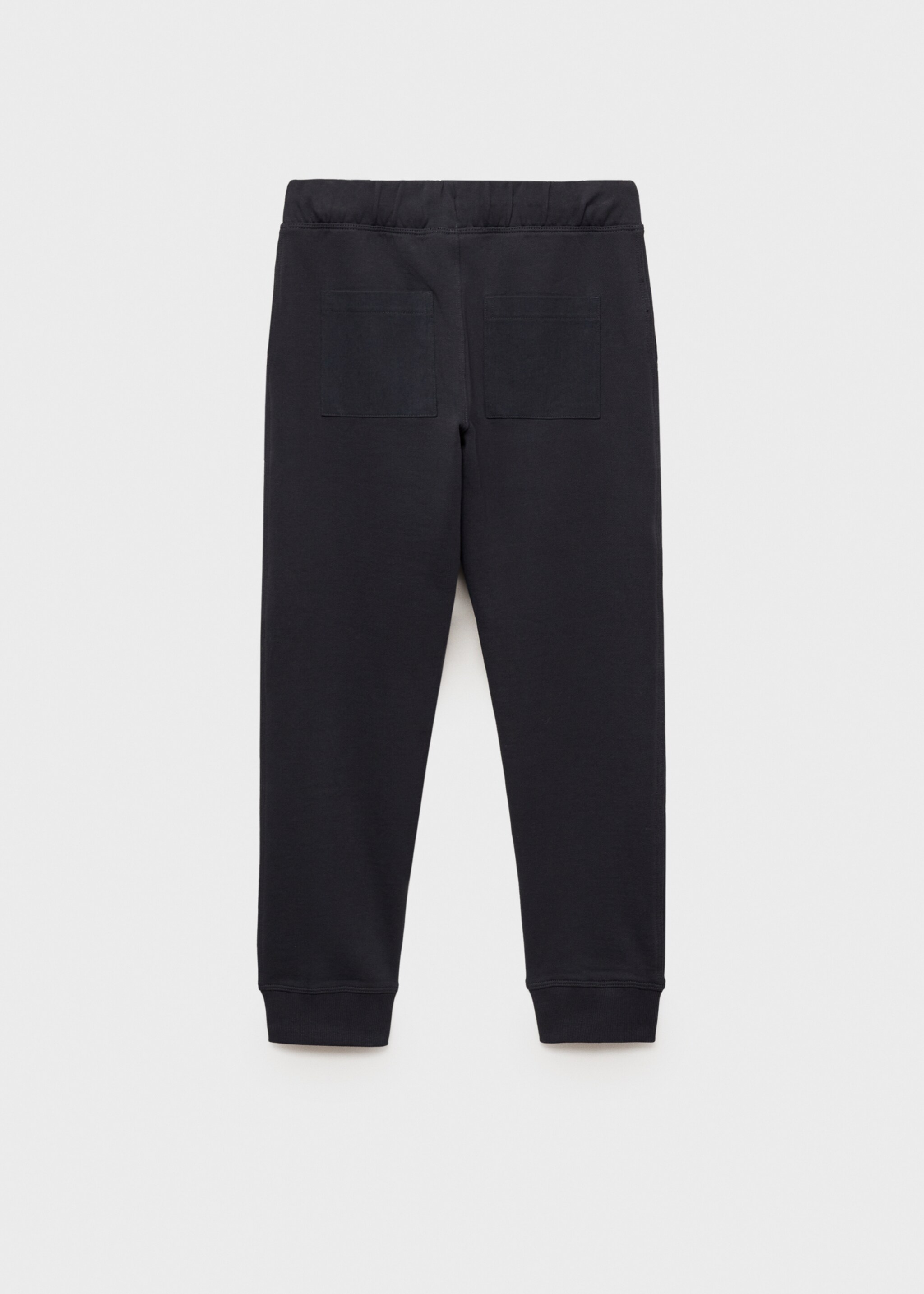 Cotton jogger-style trousers - Reverse of the article, Charcoal. Ref: 87025138-00.
