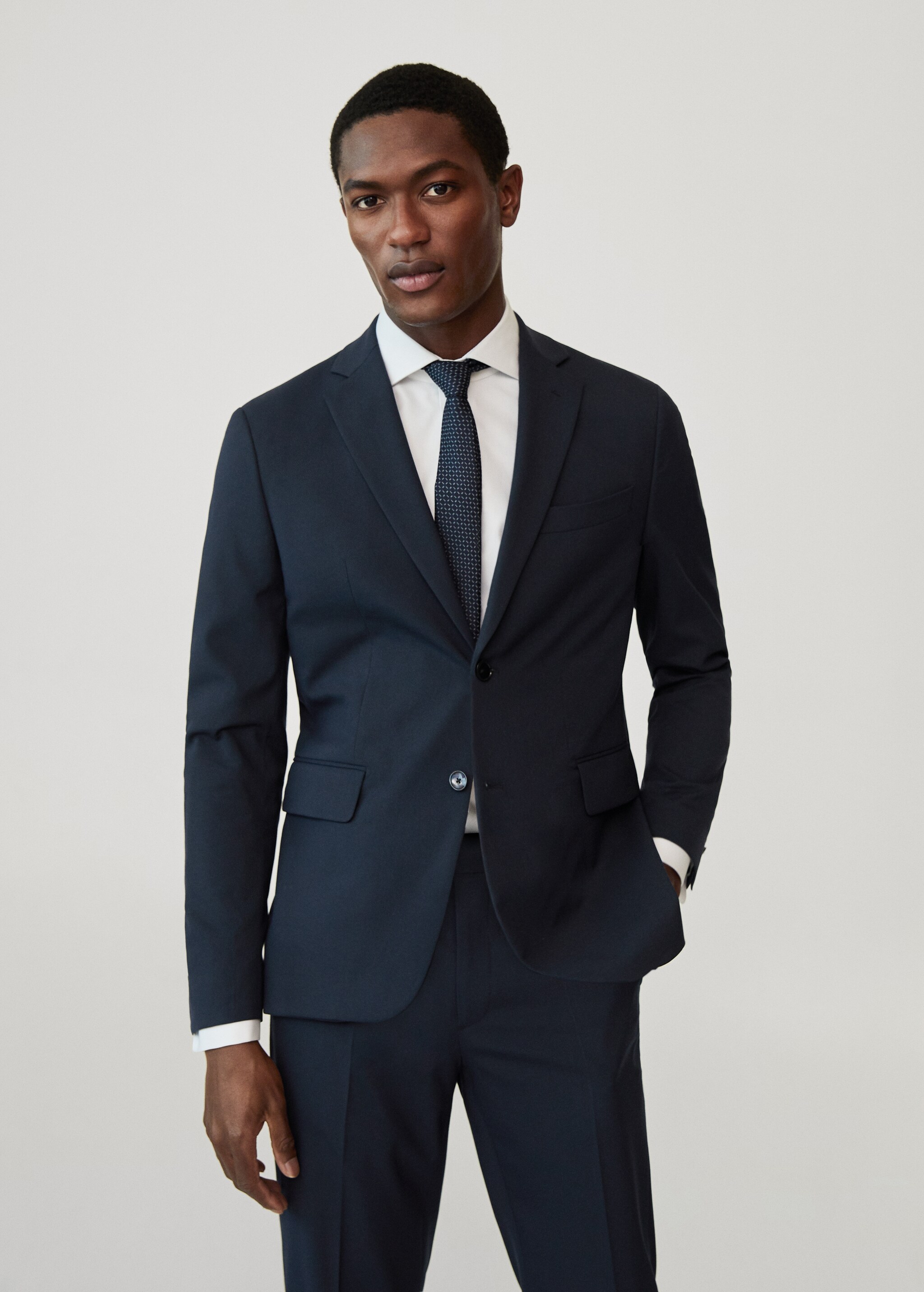 Oblekové sako slim fit - Náhled ve středové rovině
