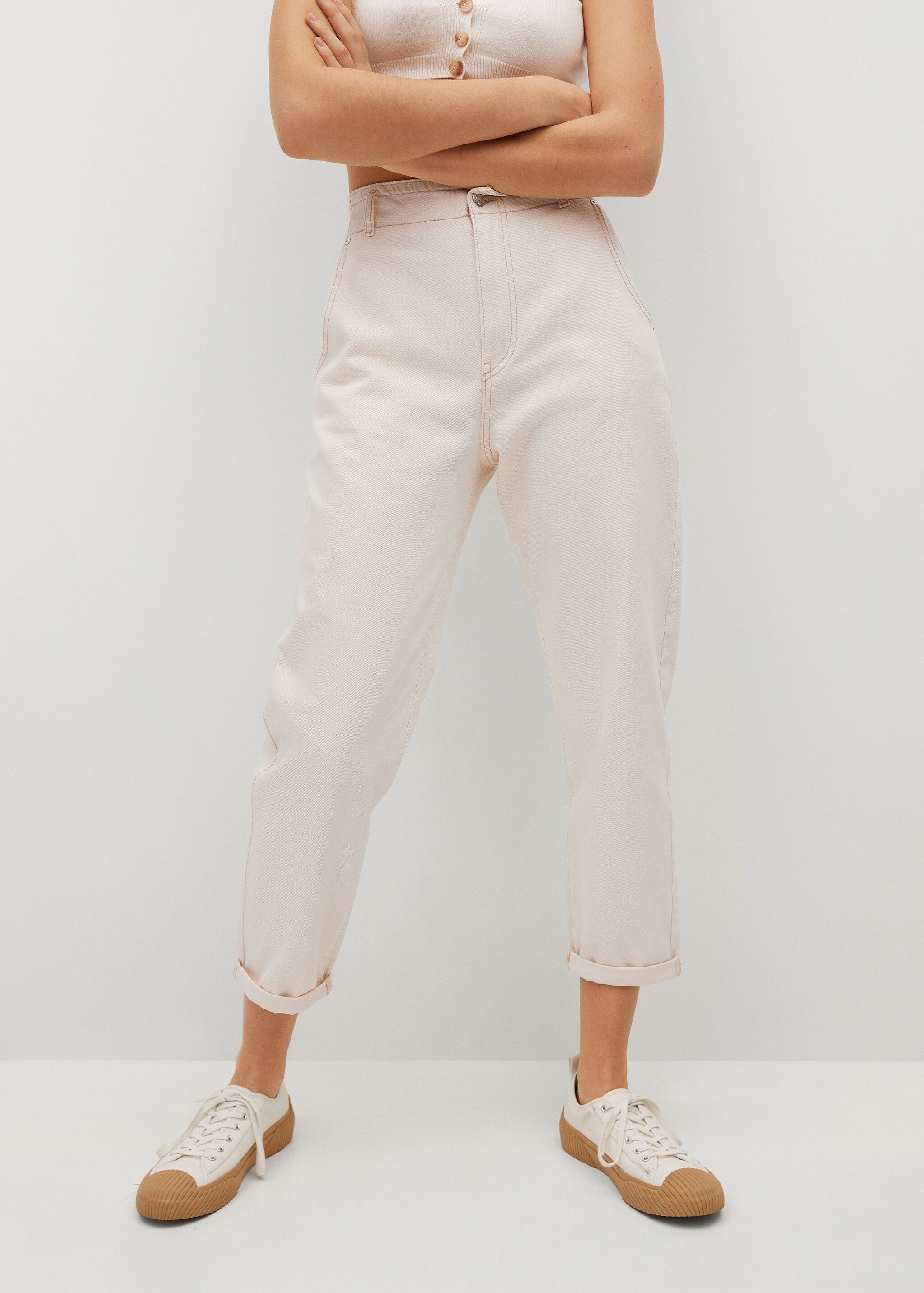 Waist straight Slouchy jeans - Medium plane