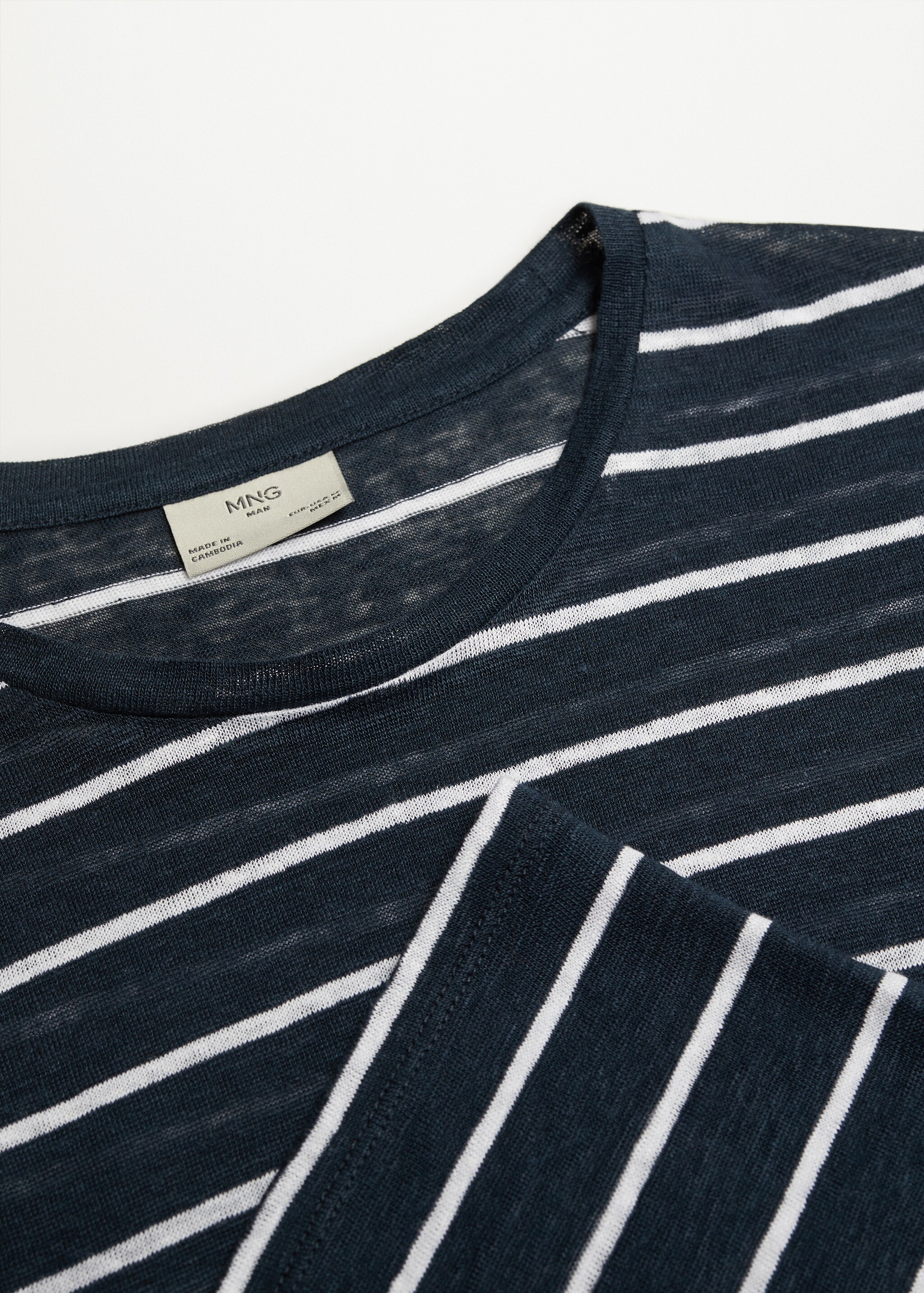 Camiseta 100% lino rayas - Detalle del artículo 7