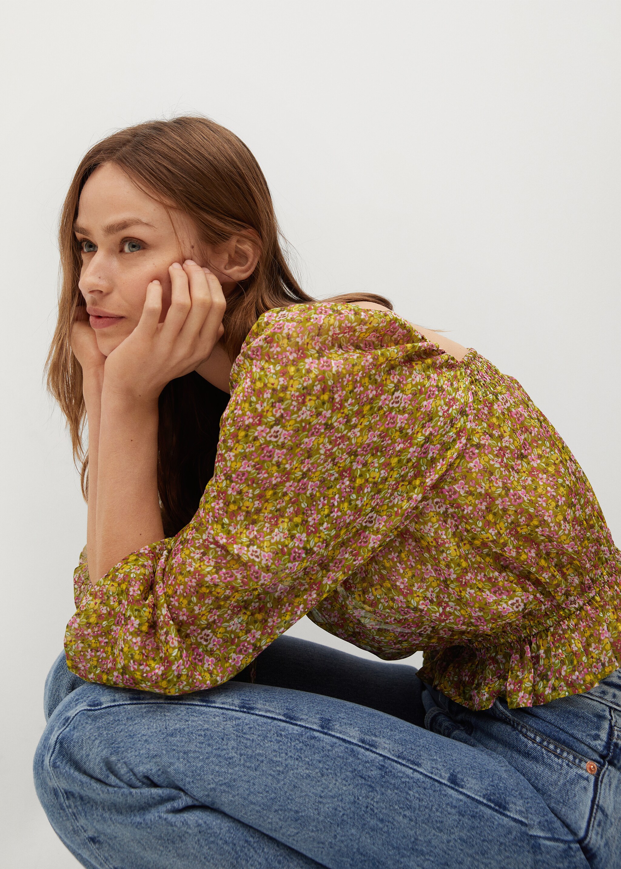Blusa off-shoulder estampada - Detalle del artículo 3