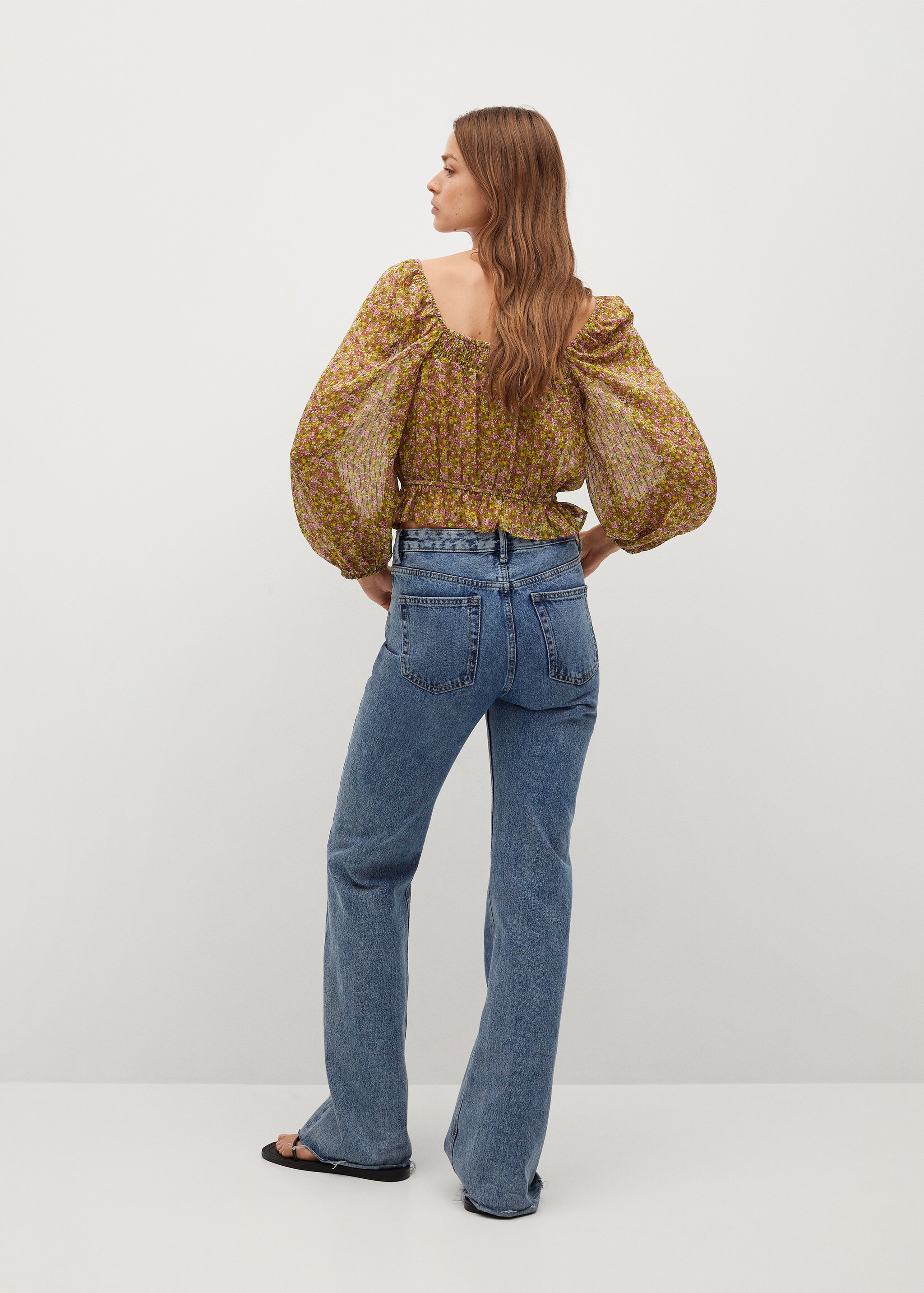 Blusa off-shoulder estampada - Reverso del artículo