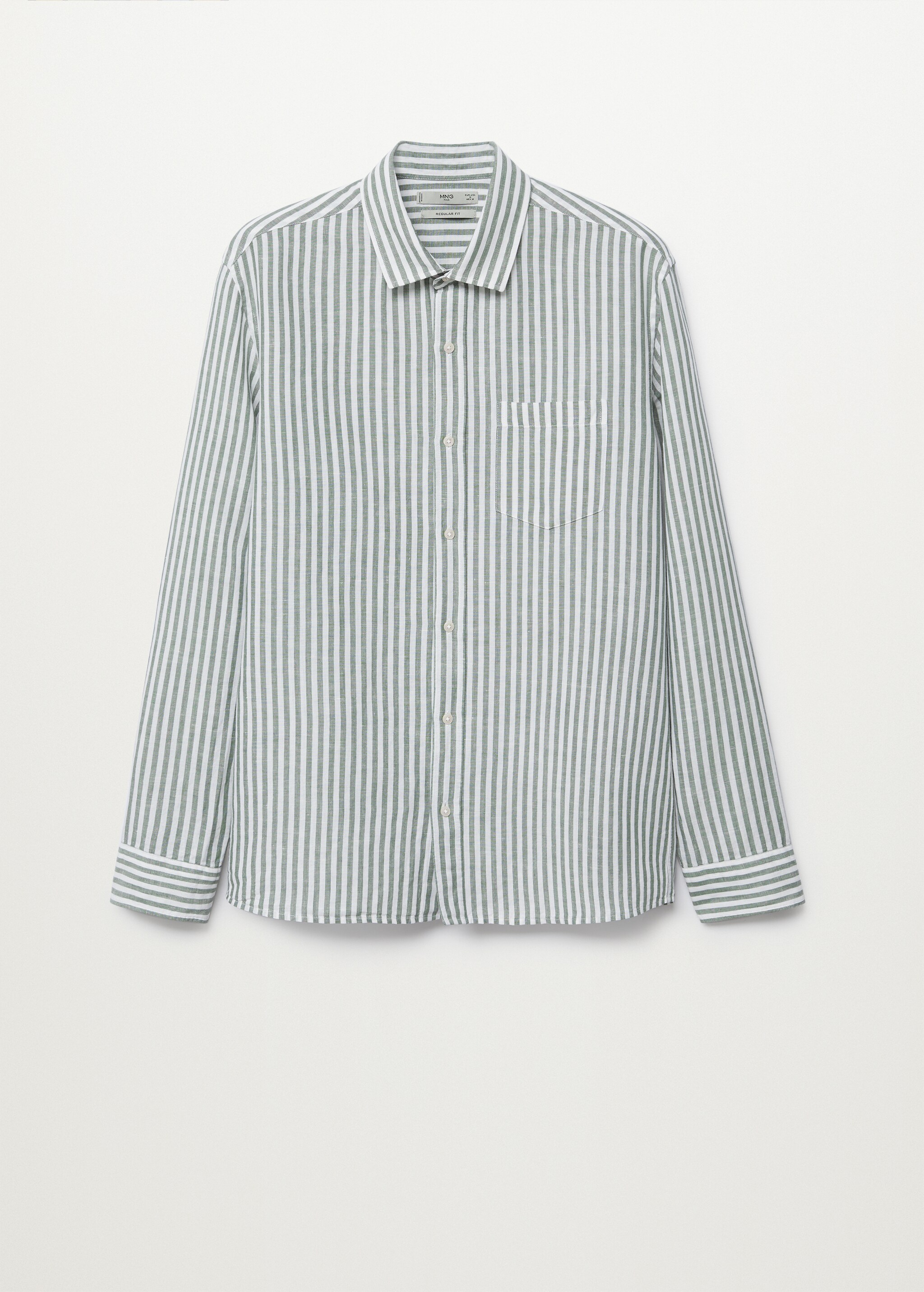 Camisa regular fit lino rayas  - Artículo sin modelo
