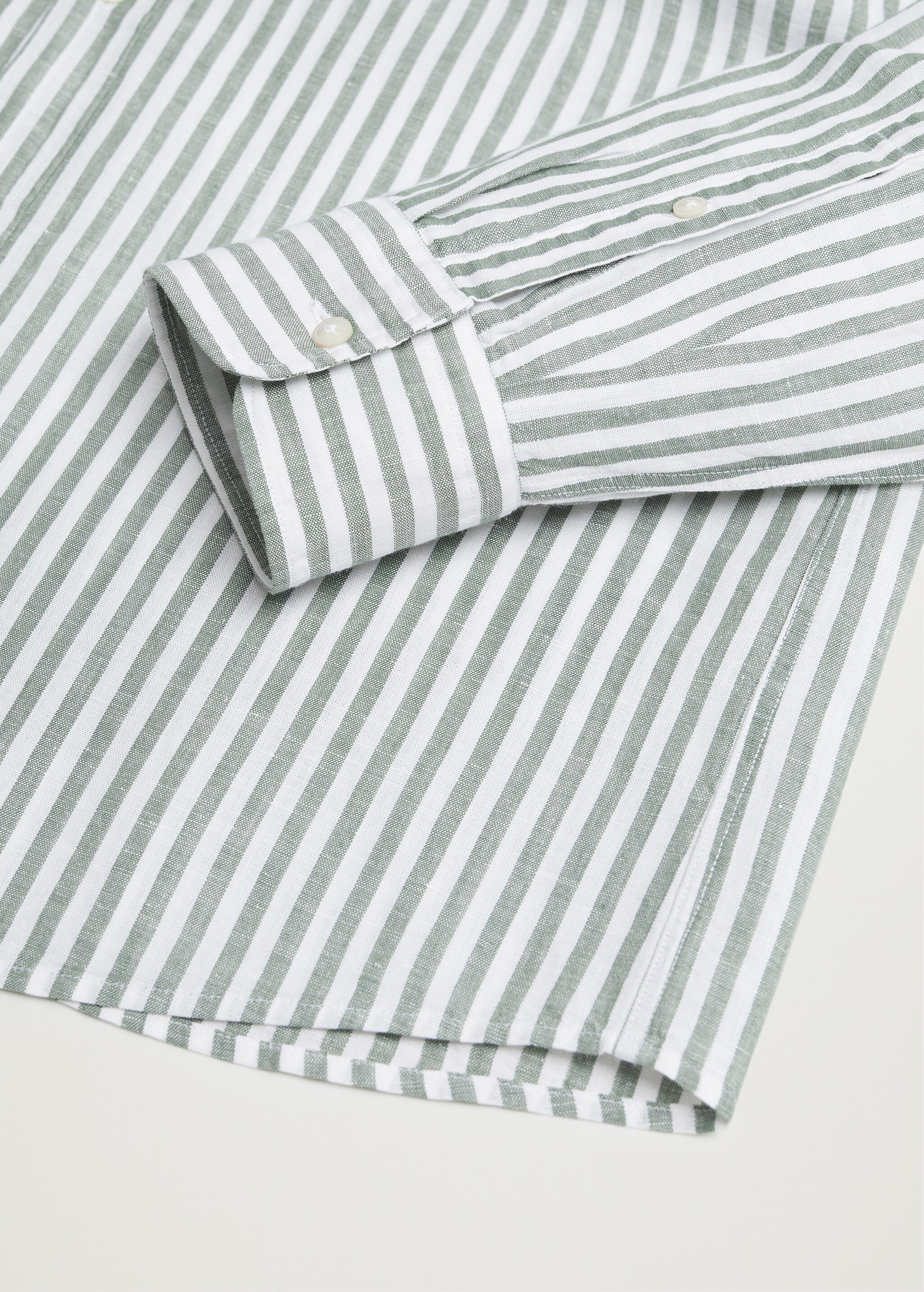 Camisa regular fit lino rayas  - Detalle del artículo 8