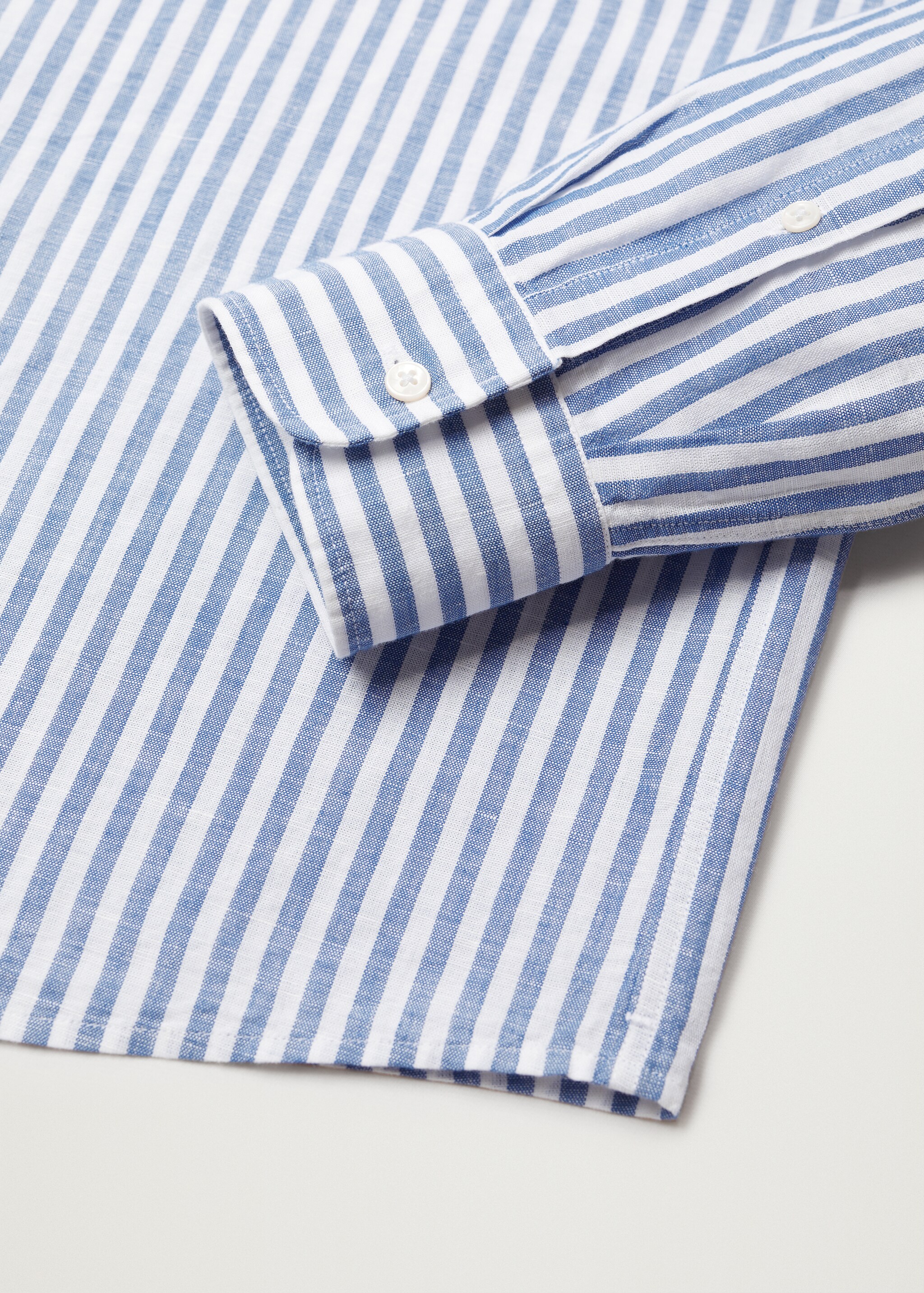 Camisa regular fit lino rayas  - Detalle del artículo 7