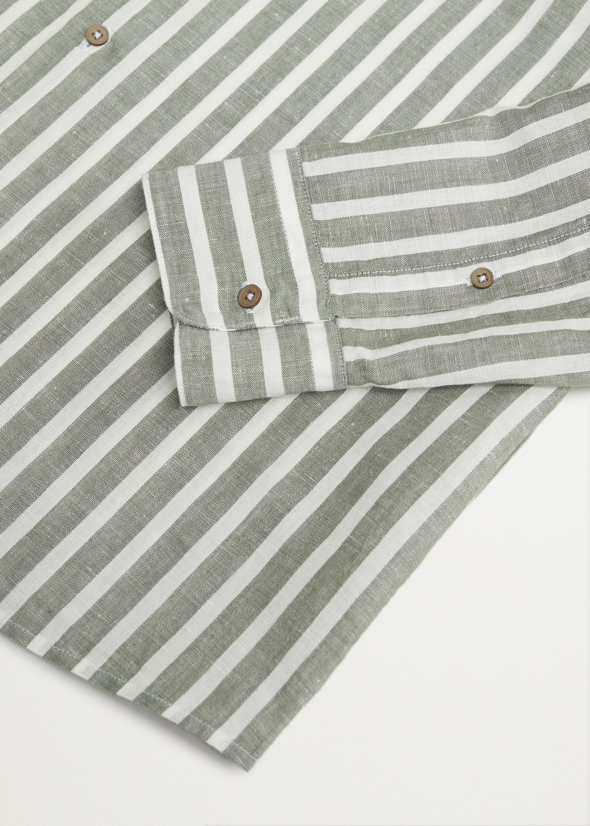 Camisa regular fit lino rayas  - Detalle del artículo 8