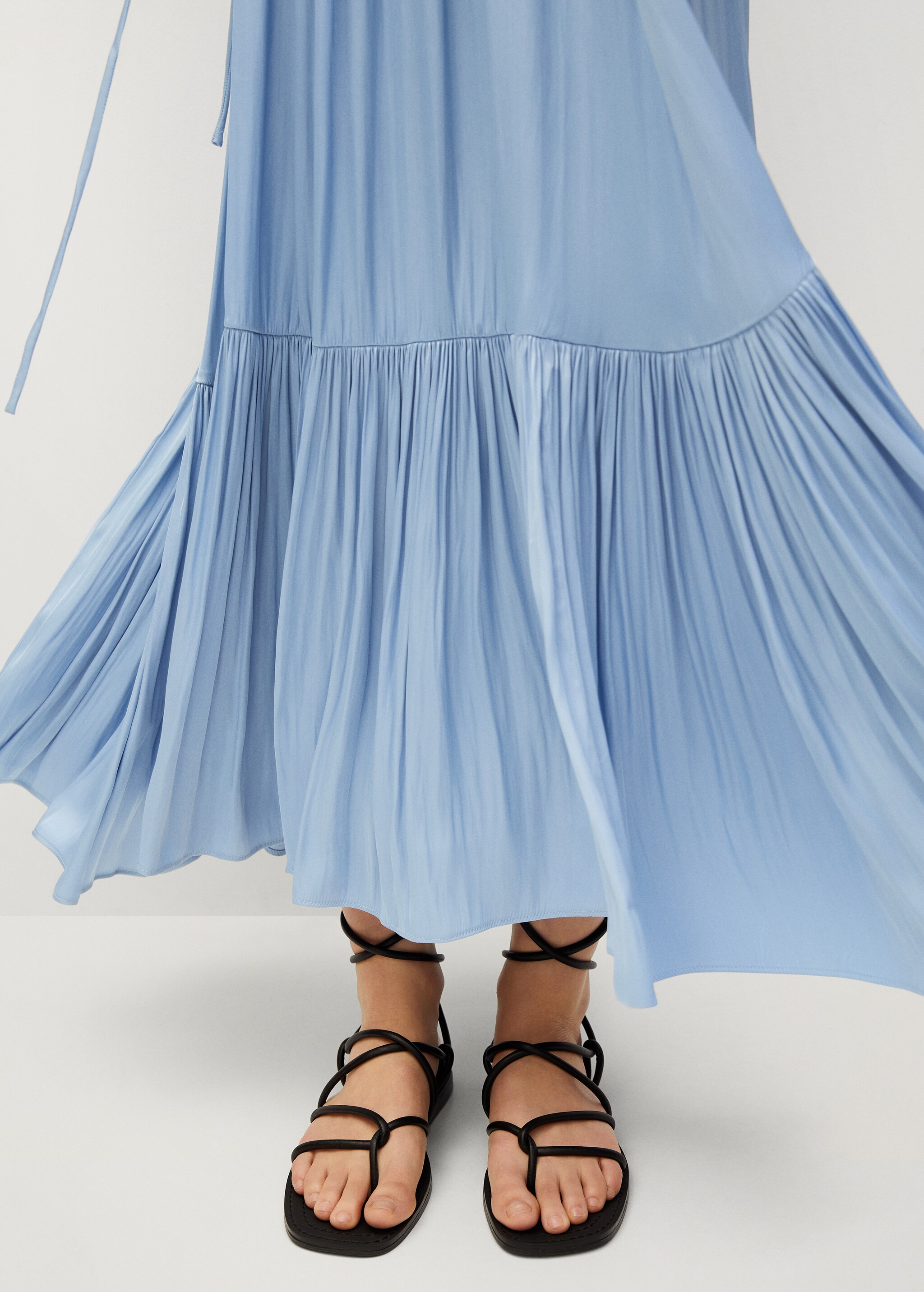 Vestido plisado satinado - Detalle del artículo 3