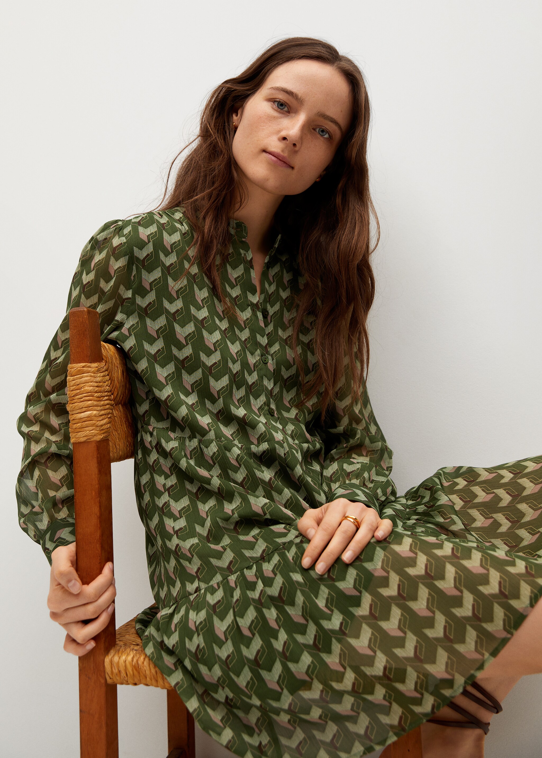 Vestido estampado geométrico - Detalle del artículo 4