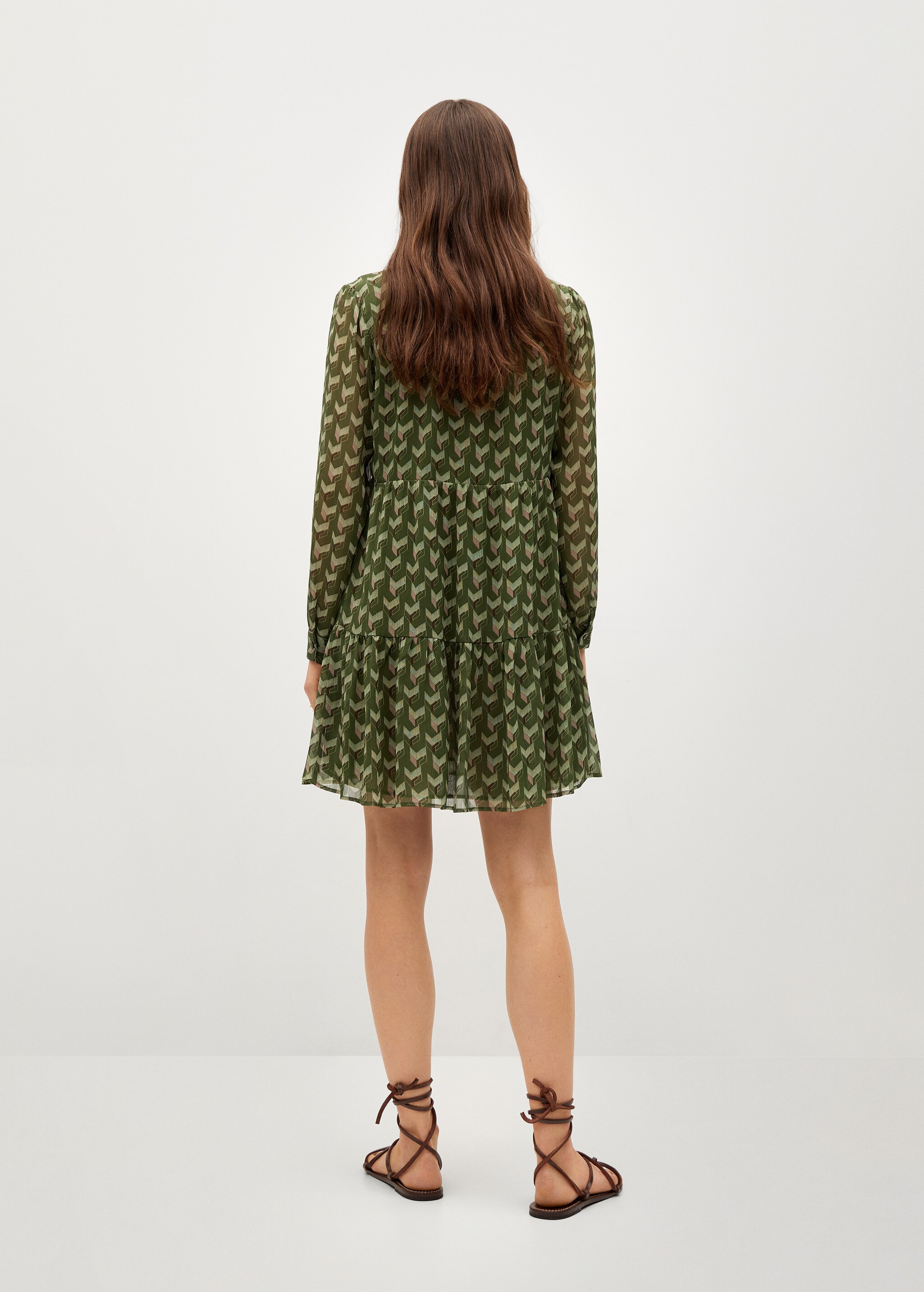 Vestido estampado geométrico - Reverso del artículo