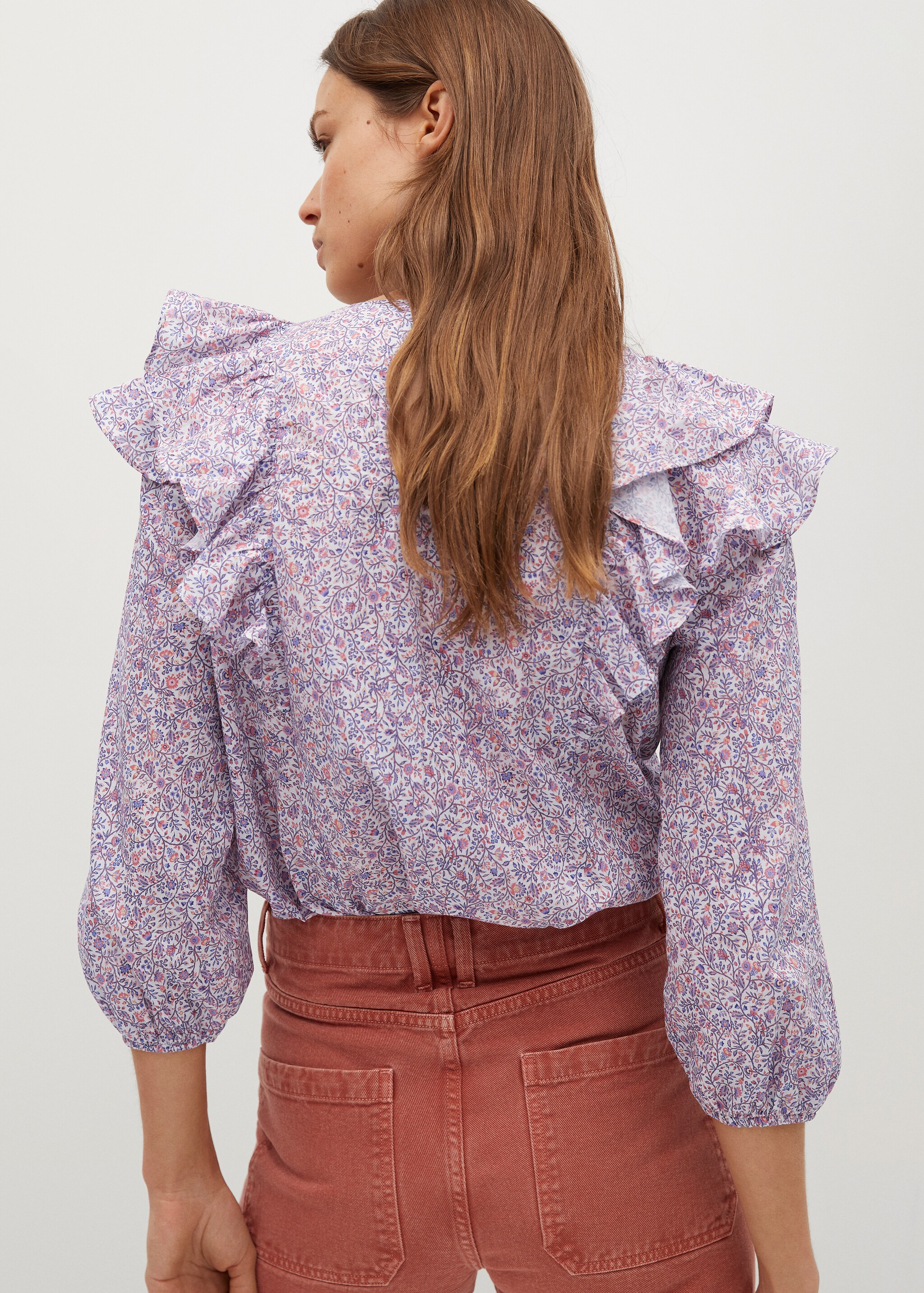 Blusa algodón estampada - Reverso del artículo