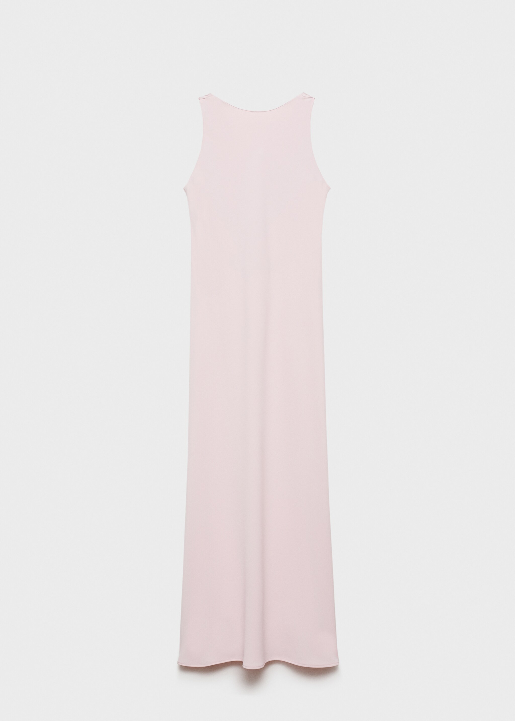 Robe satinée dos drapé - Article sans modèle, Rose pastel. Ref: 87025727-00.