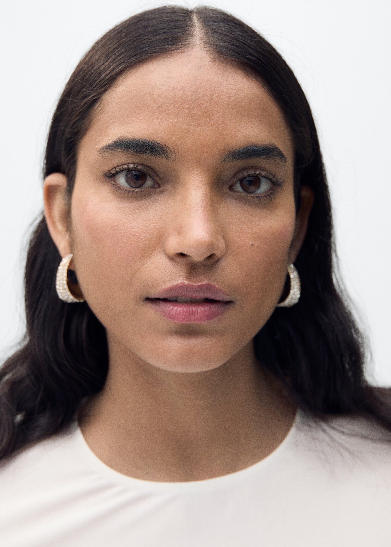 Combined-fabric long dress - Details of the article 1