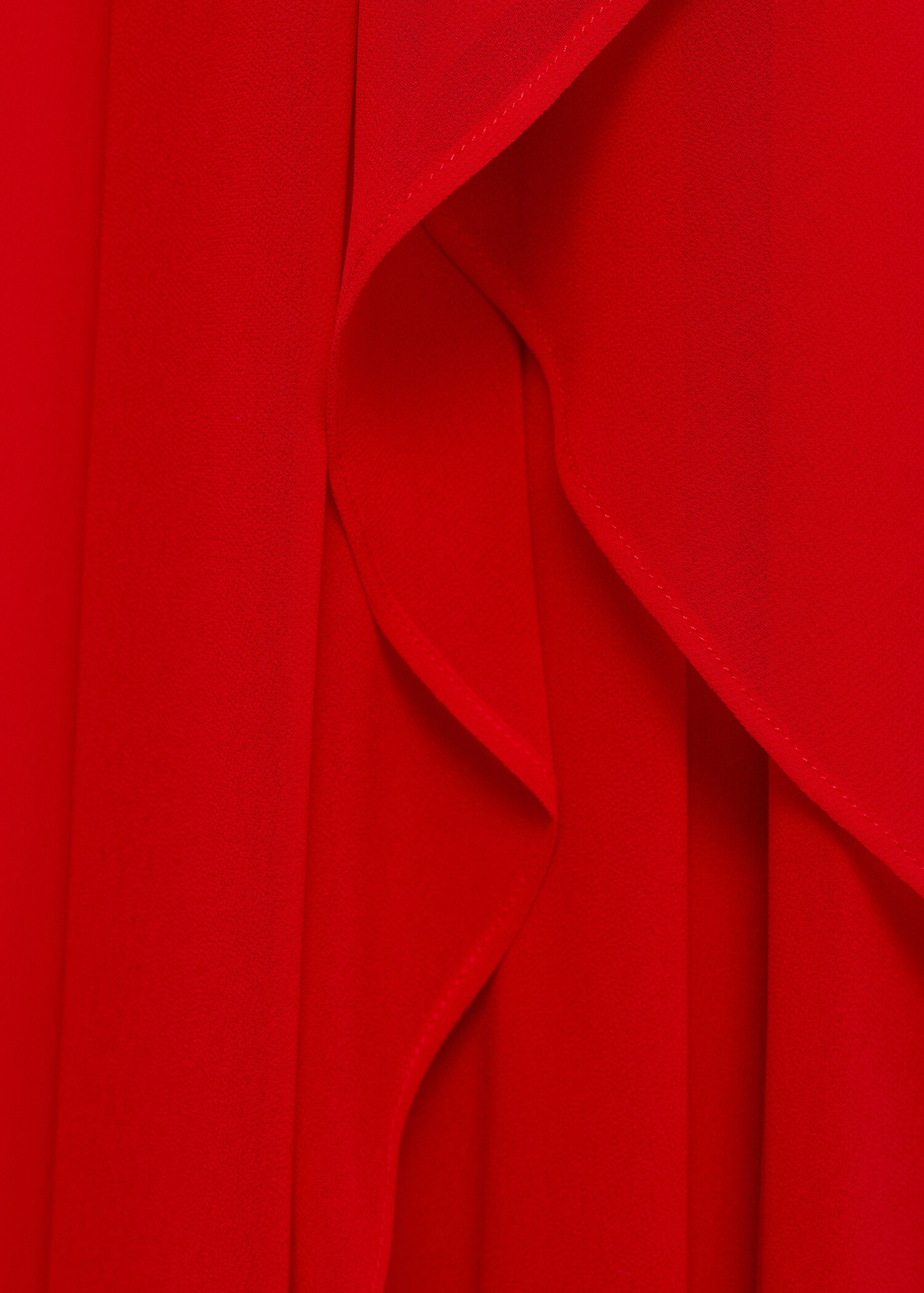 Asymmetrical dress with flared sleeves - Details of the article 0