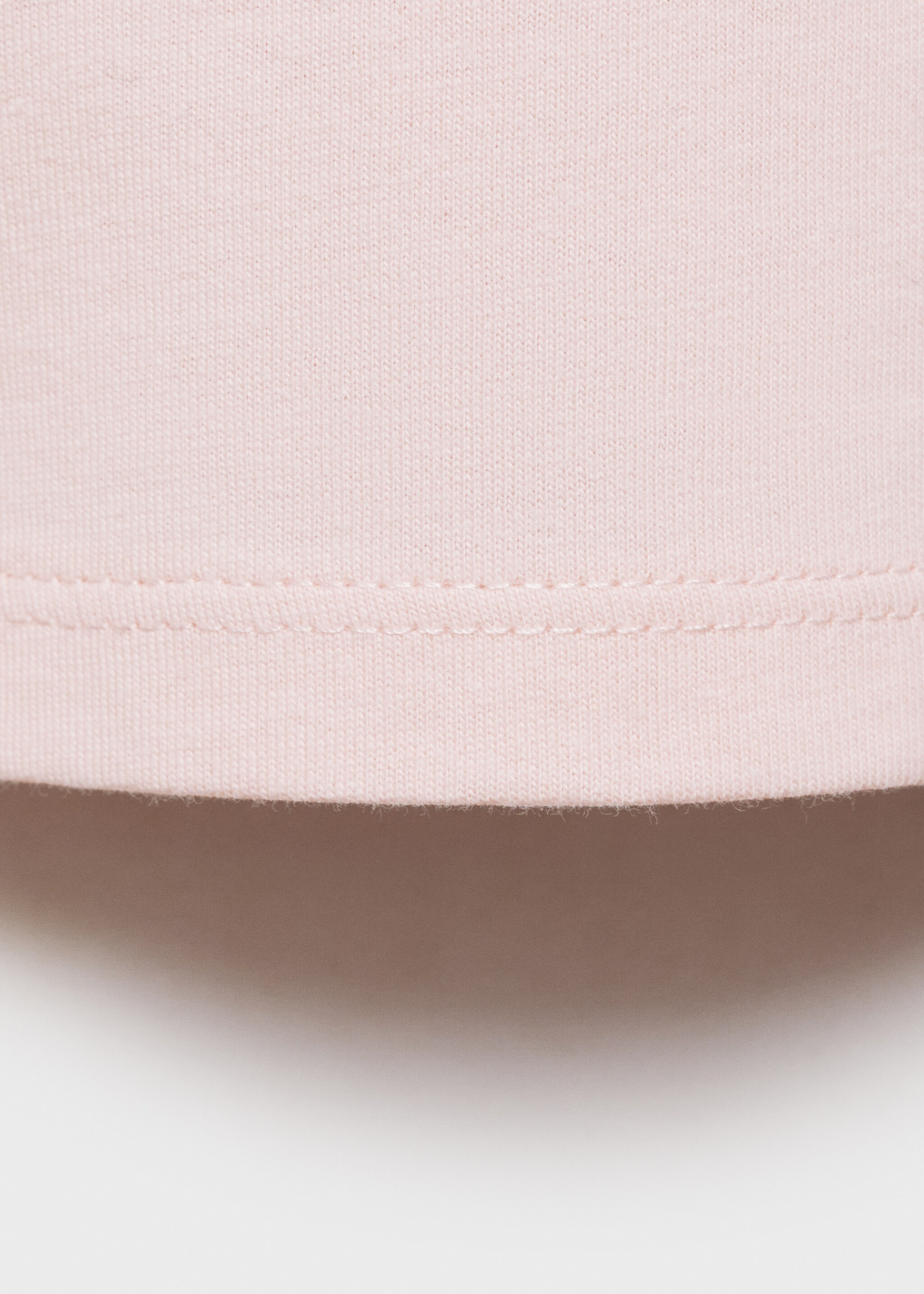 Short-sleeved t-shirt with message - Details of the article 0, Pastel Pink. Ref: 87025732-00.