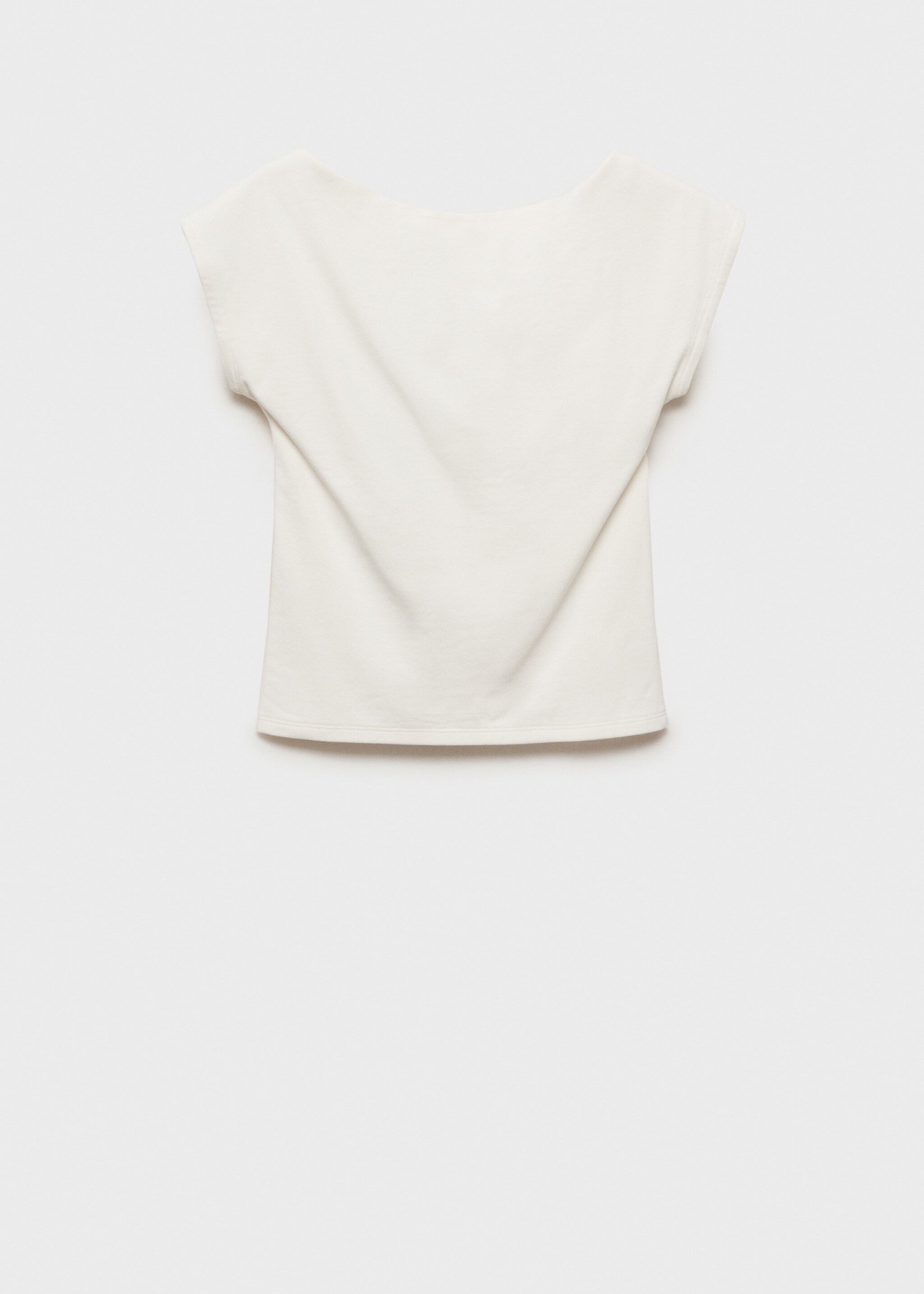 T-shirt with open back - Article without model, Off White. Ref: 87025733-00.