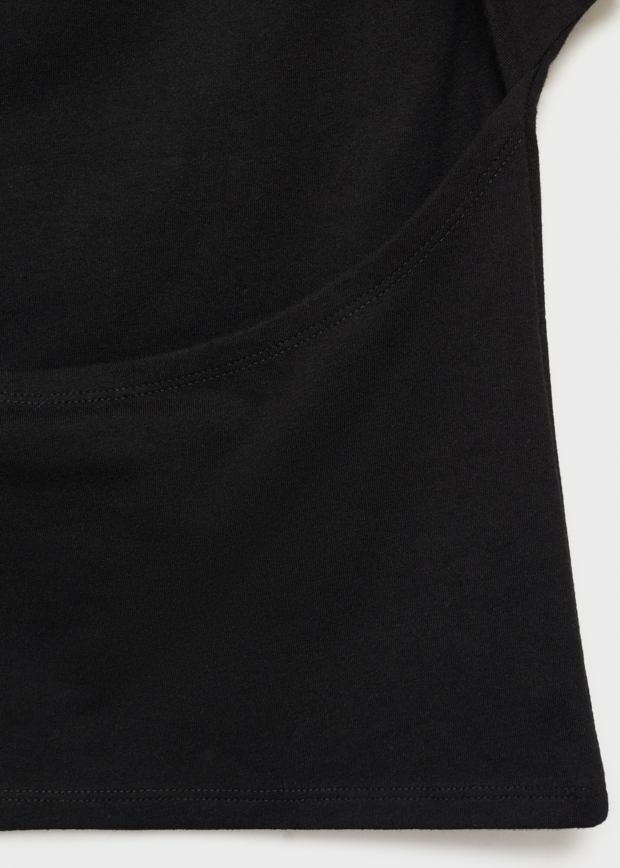 T-shirt with open back - Details of the article 0, Black. Ref: 87025733-00.