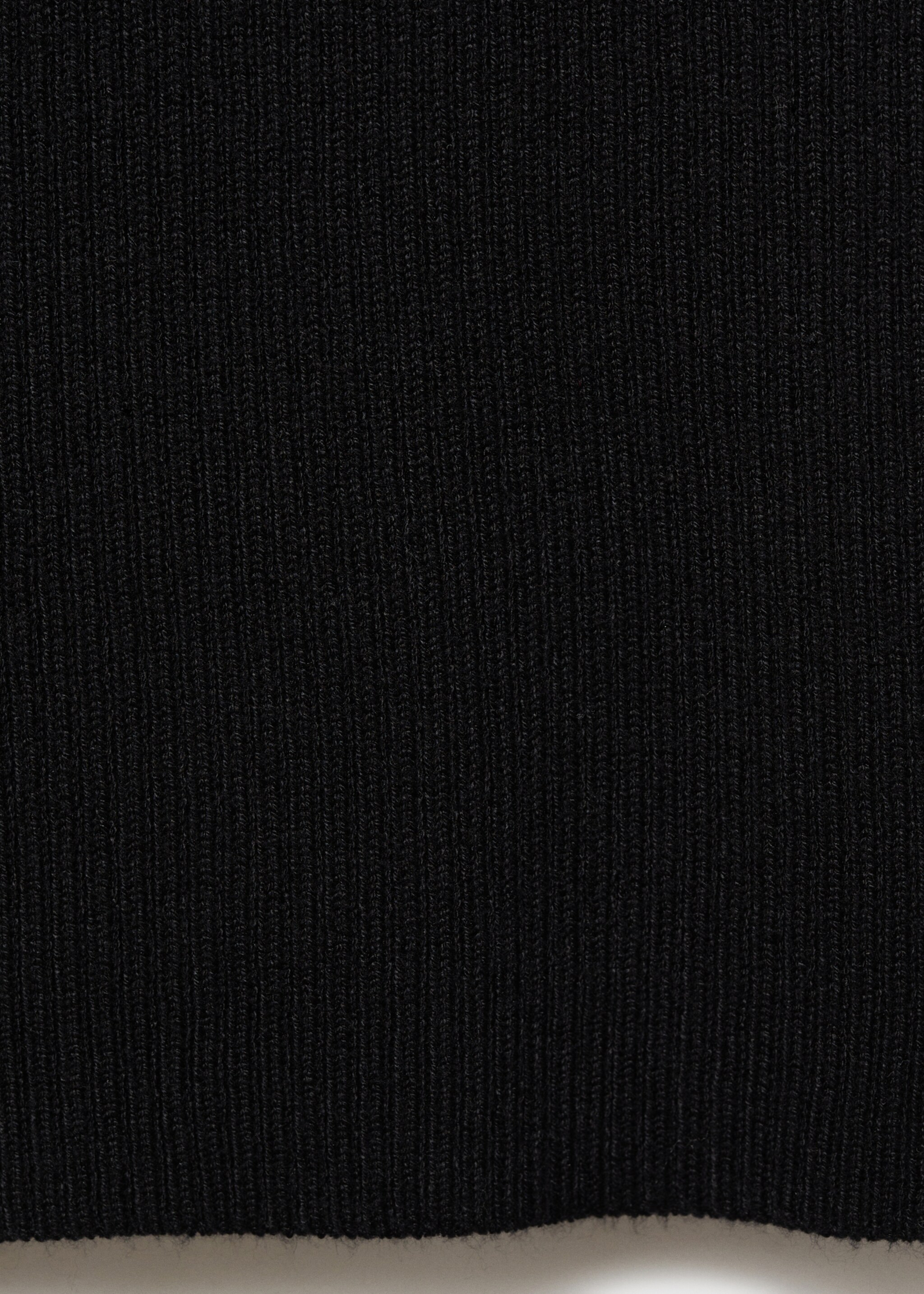 Polo-neck knitted top - Details of the article 0, Black. Ref: 87025735-00.