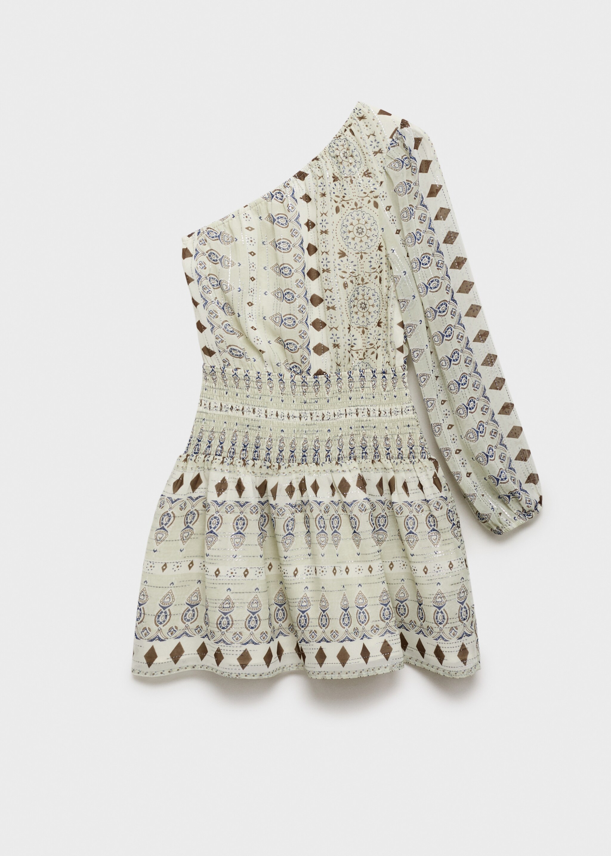 Vestido corto asimétrico - Artículo sin modelo, Verde menta. Ref: 87025736-00.