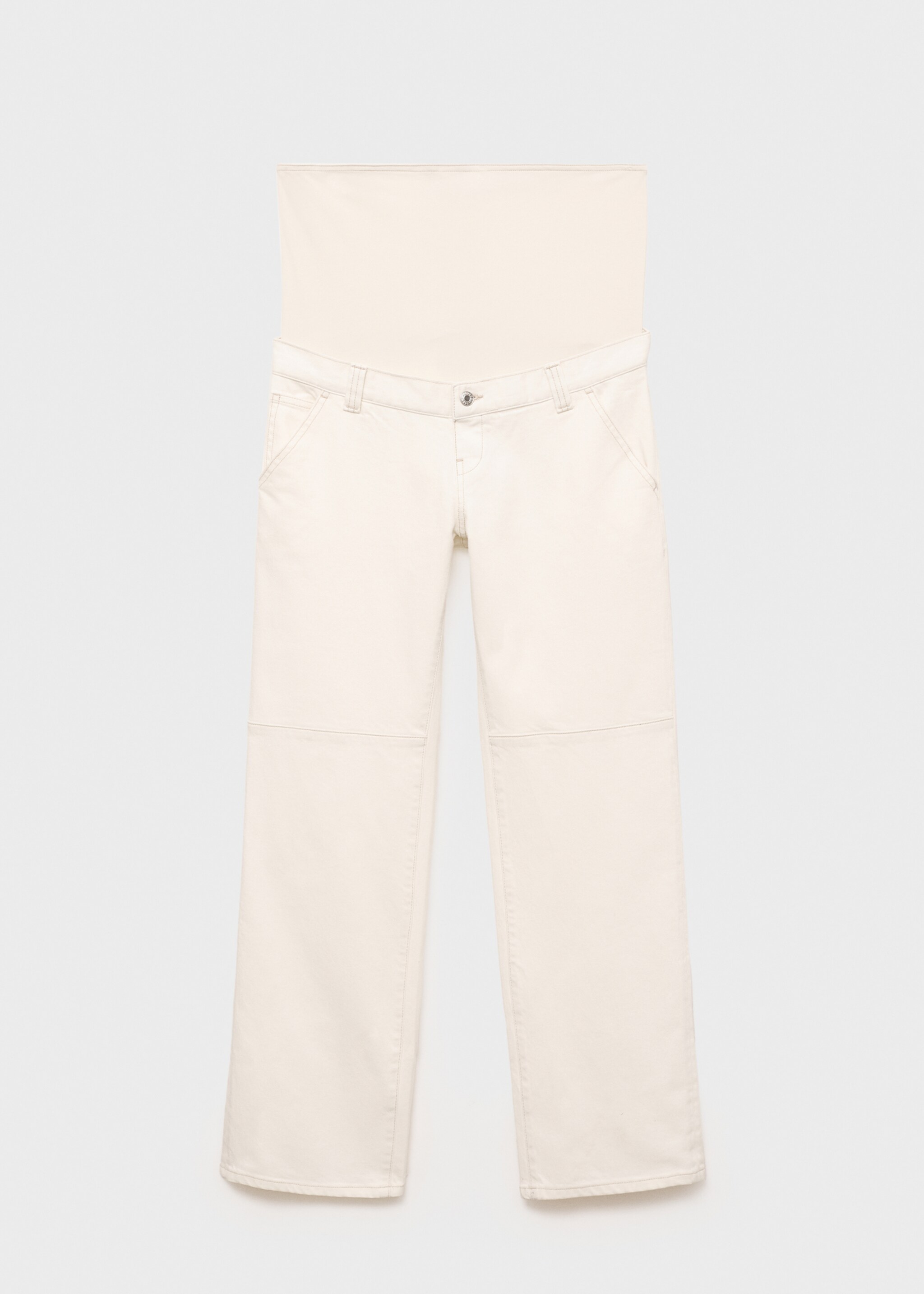 Maternity wide leg jeans - Article without model, Off White. Ref: 87025739-00.