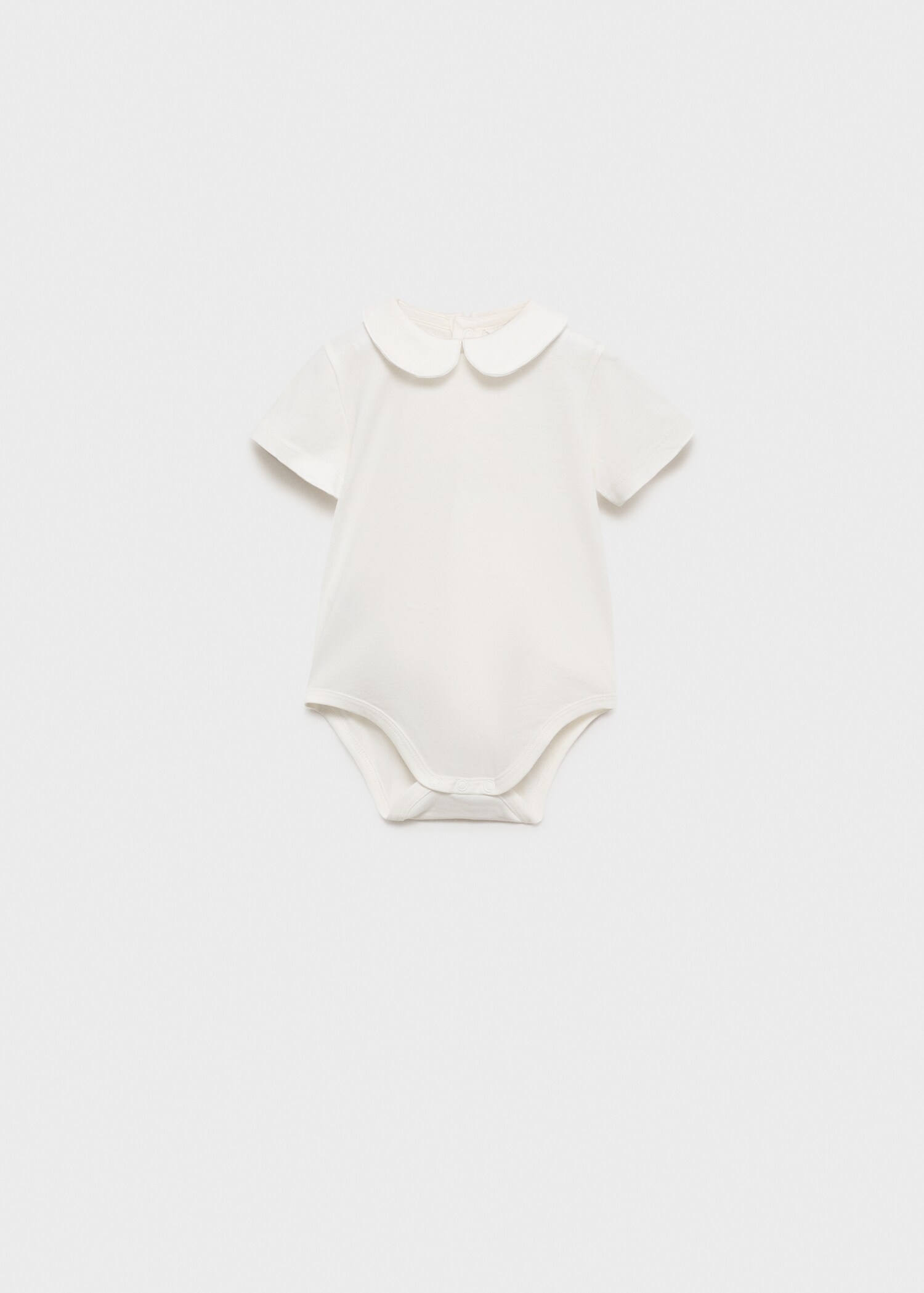 Cotton bodysuit with Peter Pan collar - Article without model