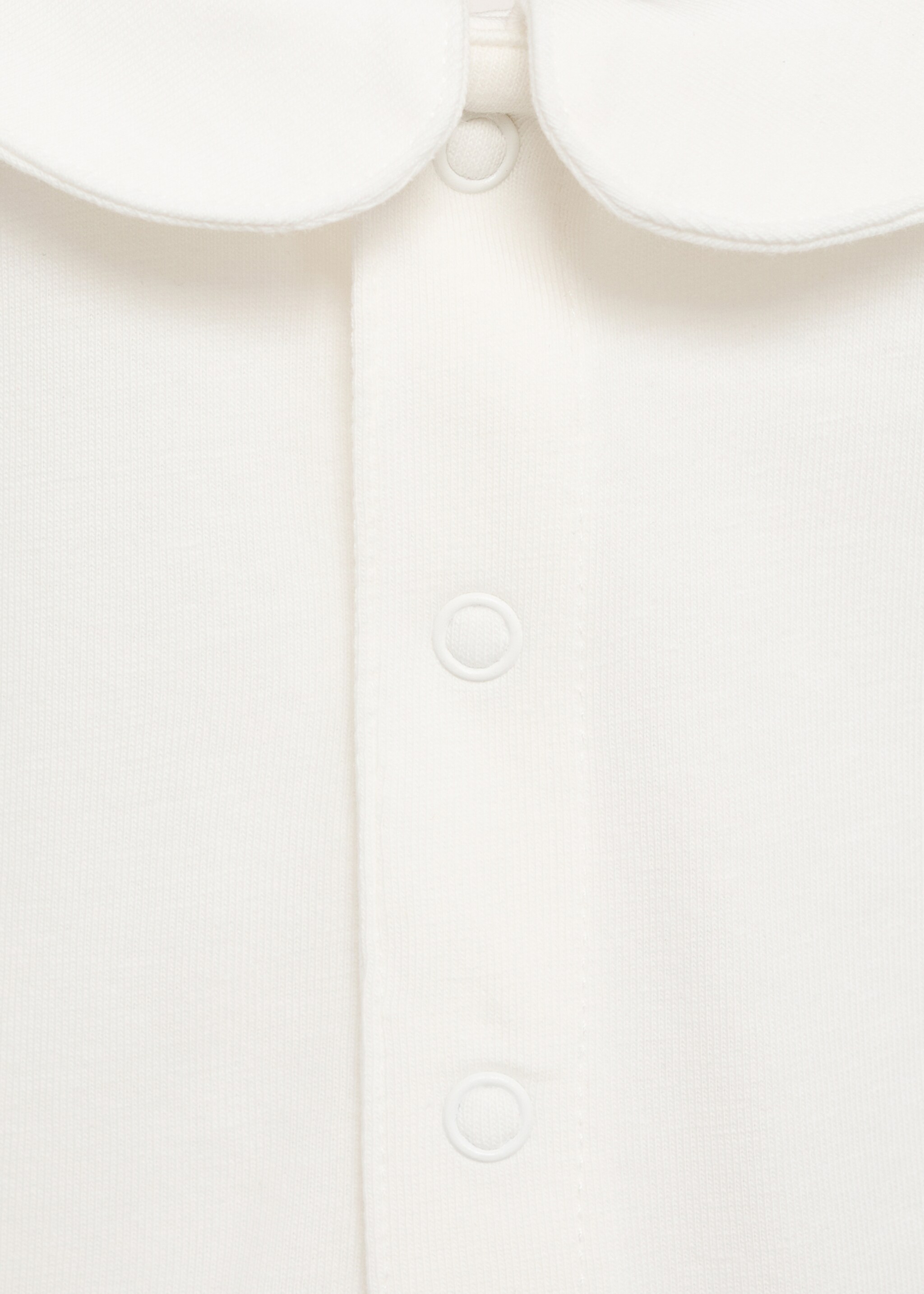 Cotton bodysuit with Peter Pan collar - Details of the article 8, Off White. Ref: 87025740-00.