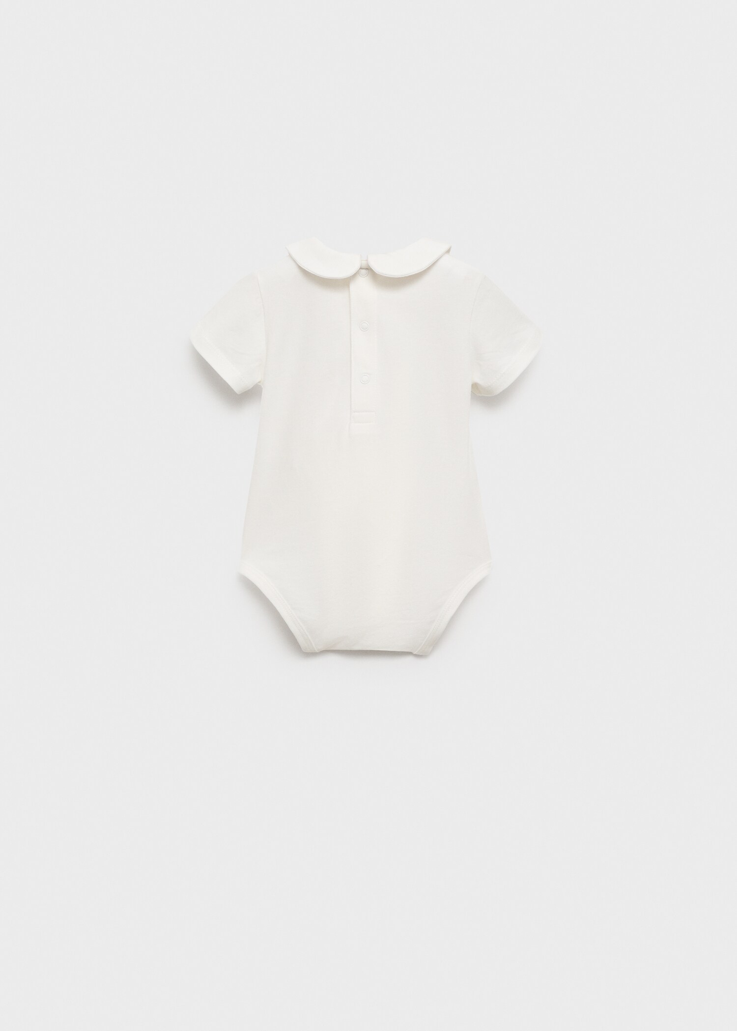 Cotton bodysuit with Peter Pan collar - Reverse of the article