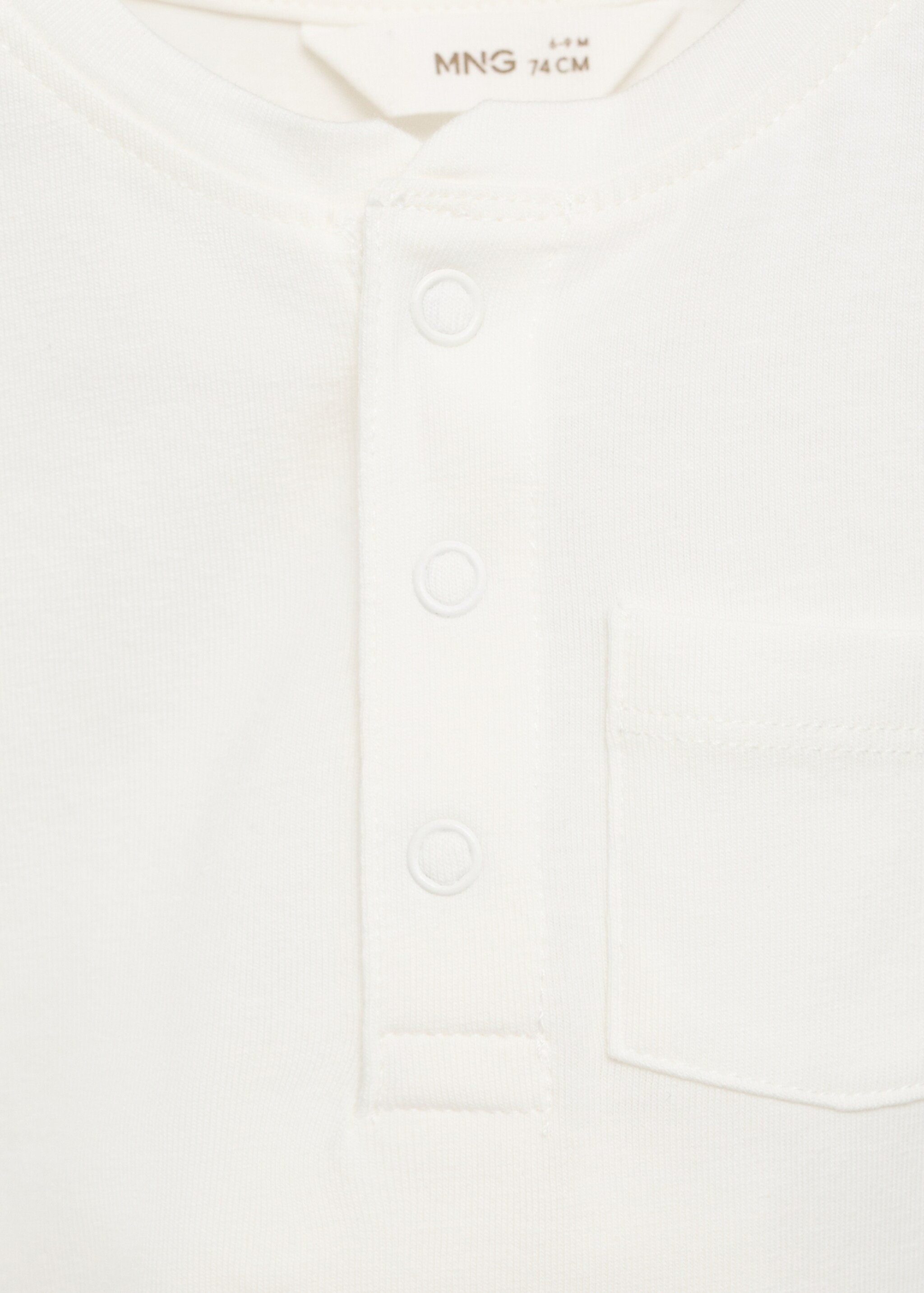 Body cotó coll mao - Detall de l'article 8, Blanc trencat. Ref: 87025742-00.