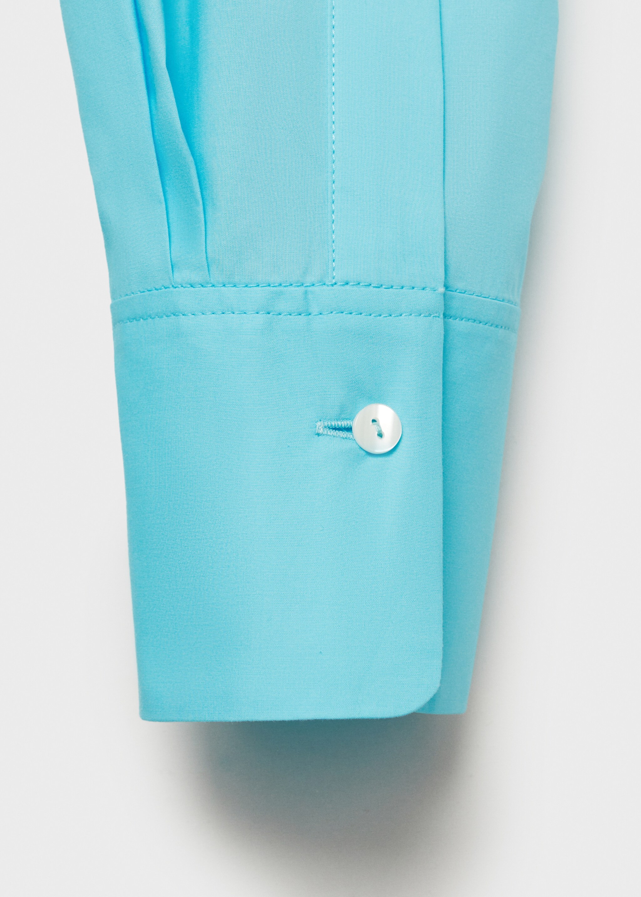 Oversize poplin shirt - Details of the article 0, Blue. Ref: 87025746-00.