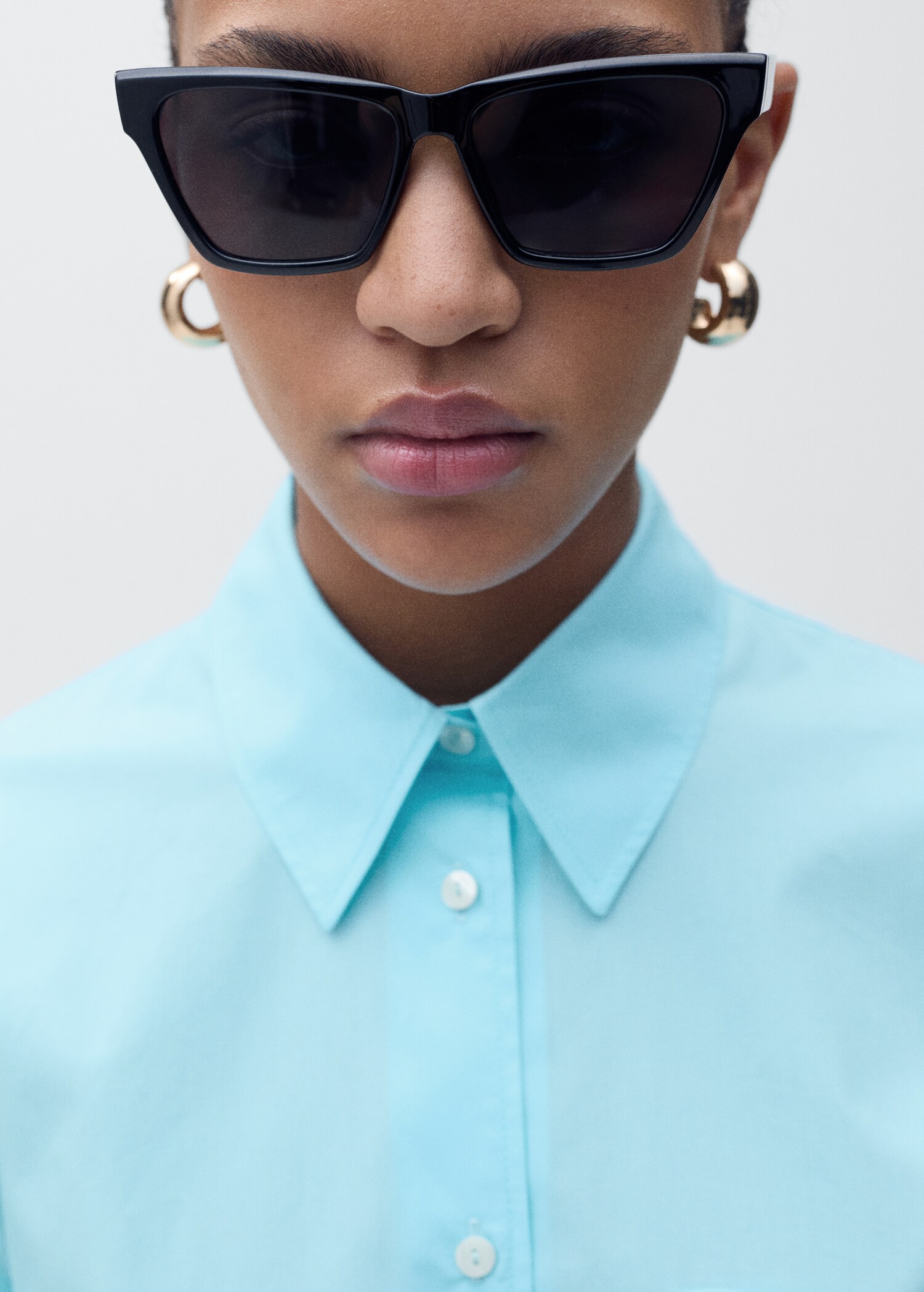 Oversize poplin shirt - Details of the article 1