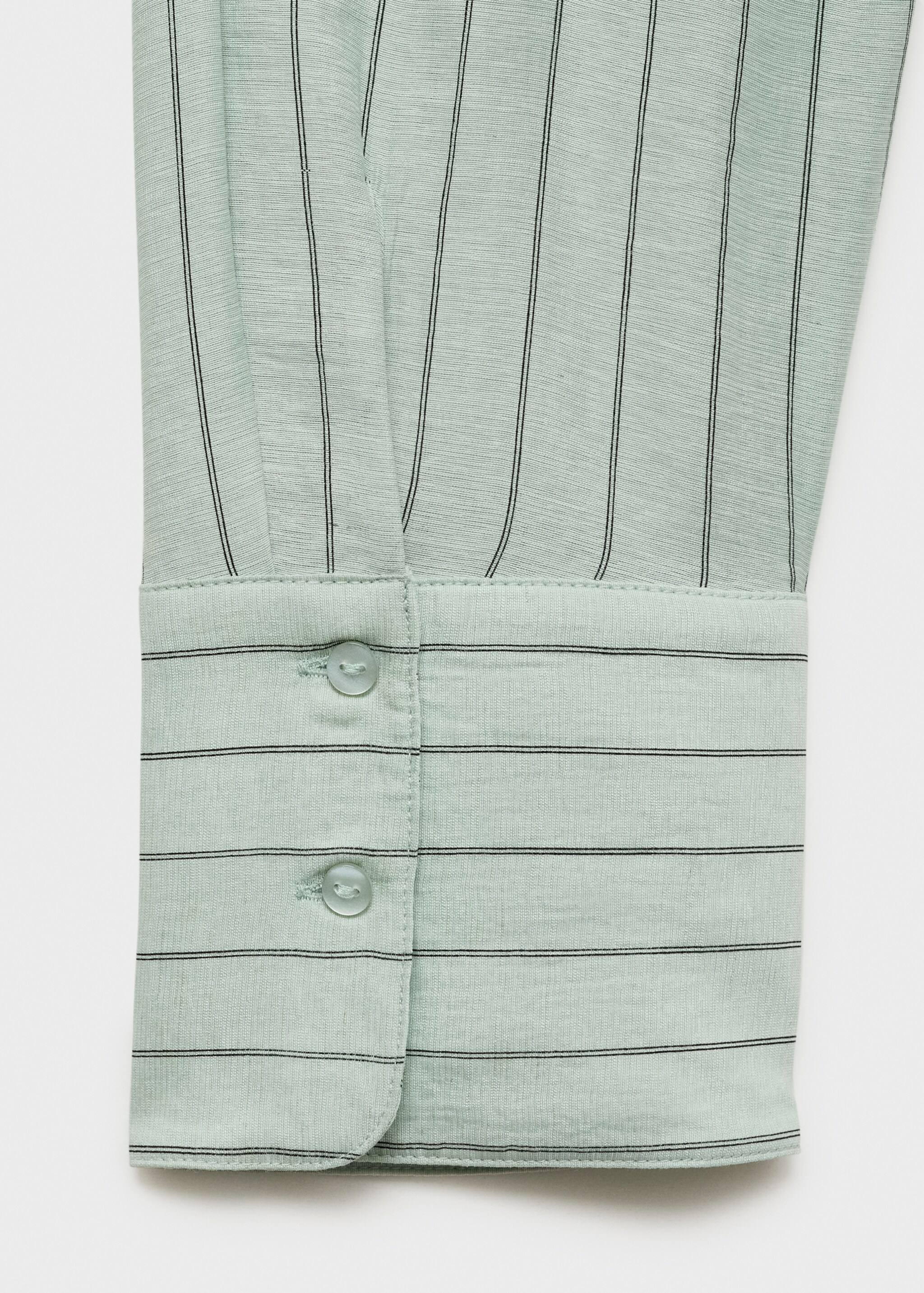 Striped cropped shirt - Details of the article 0, Green. Ref: 87025750-00.