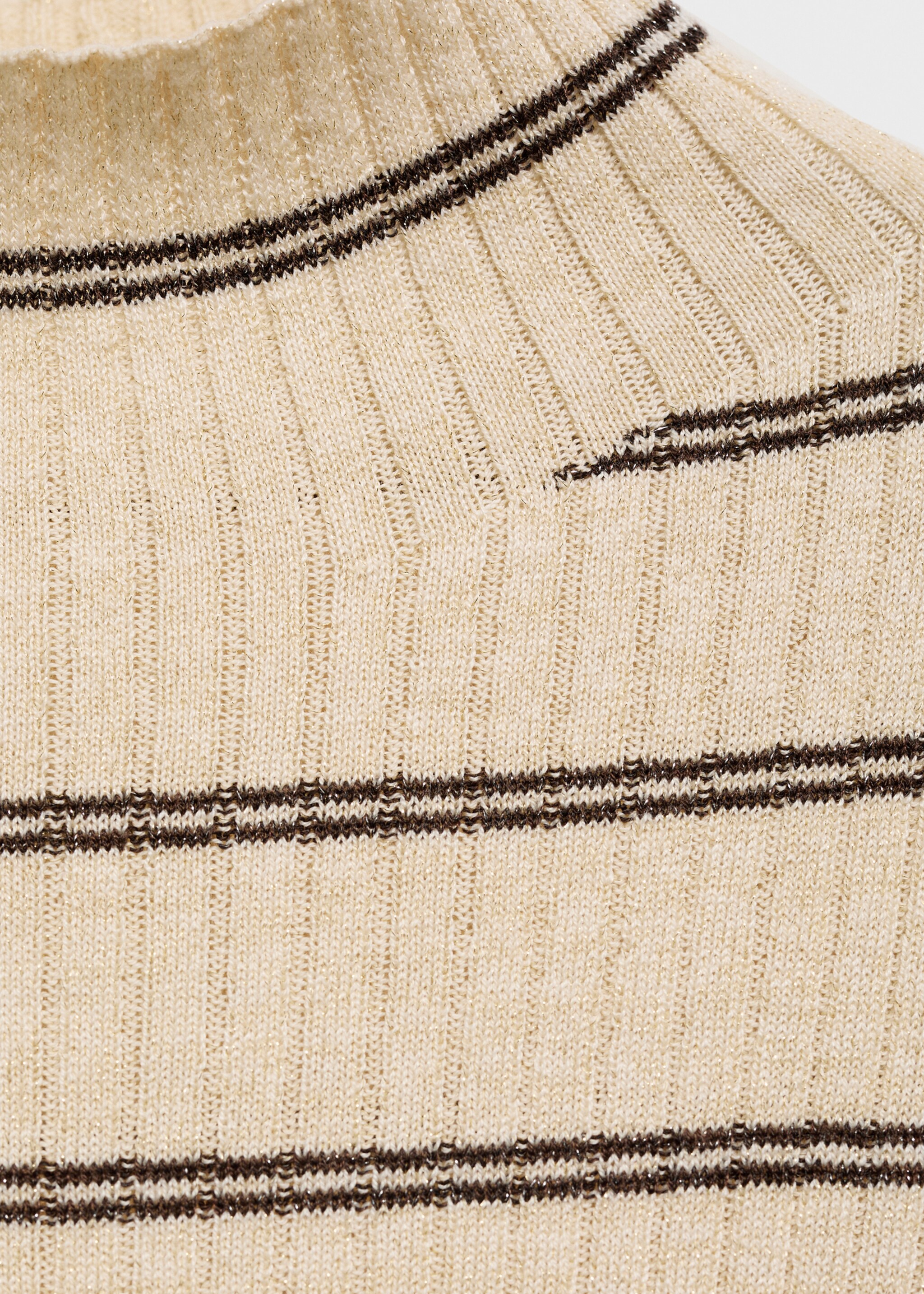 Rippstrickpullover mit halbhohem Kragen - Detail des Artikels 0, Mittelbraun. Ref: 87025751-00.