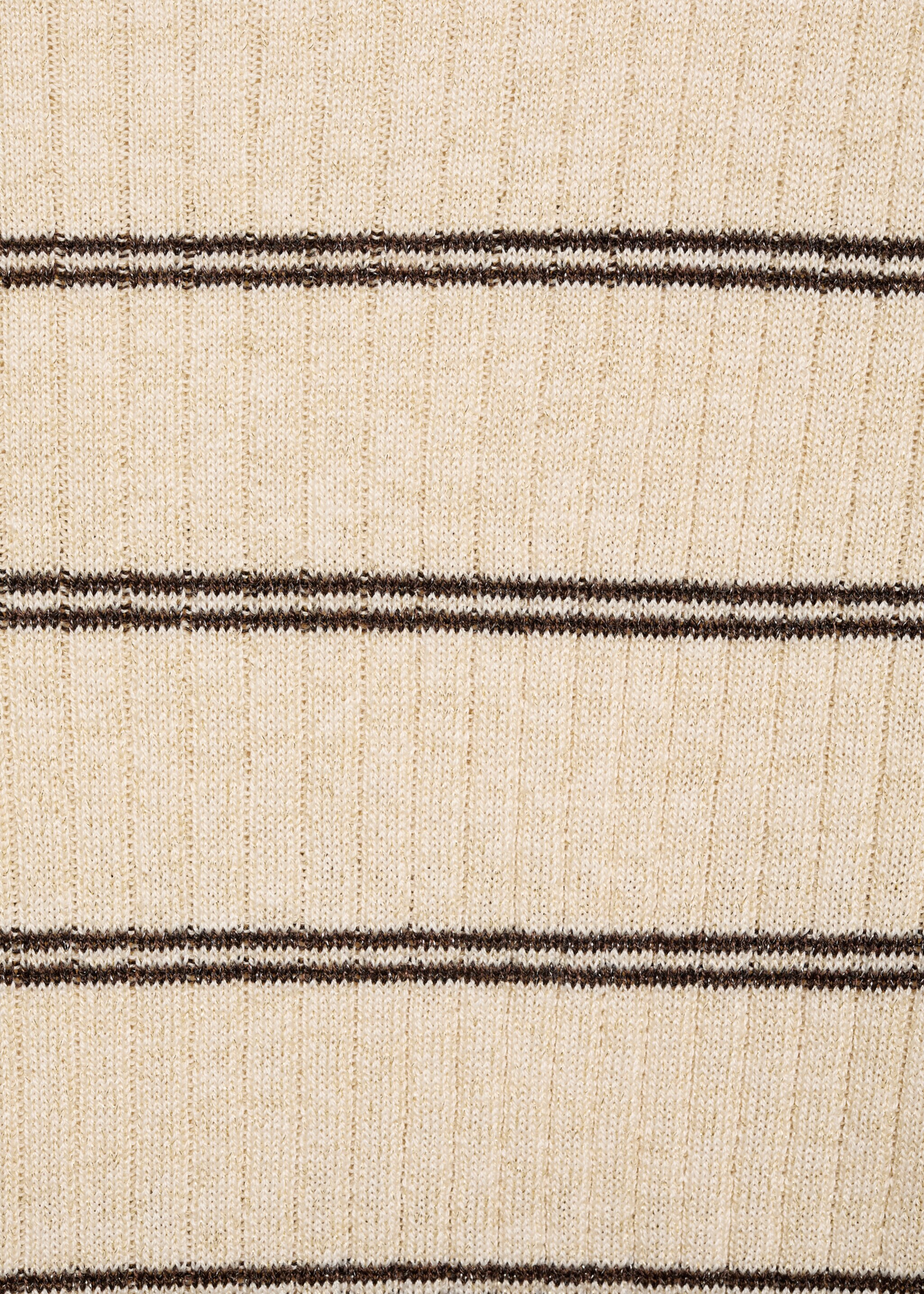 Rippstrickpullover mit halbhohem Kragen - Detail des Artikels 8, Mittelbraun. Ref: 87025751-00.