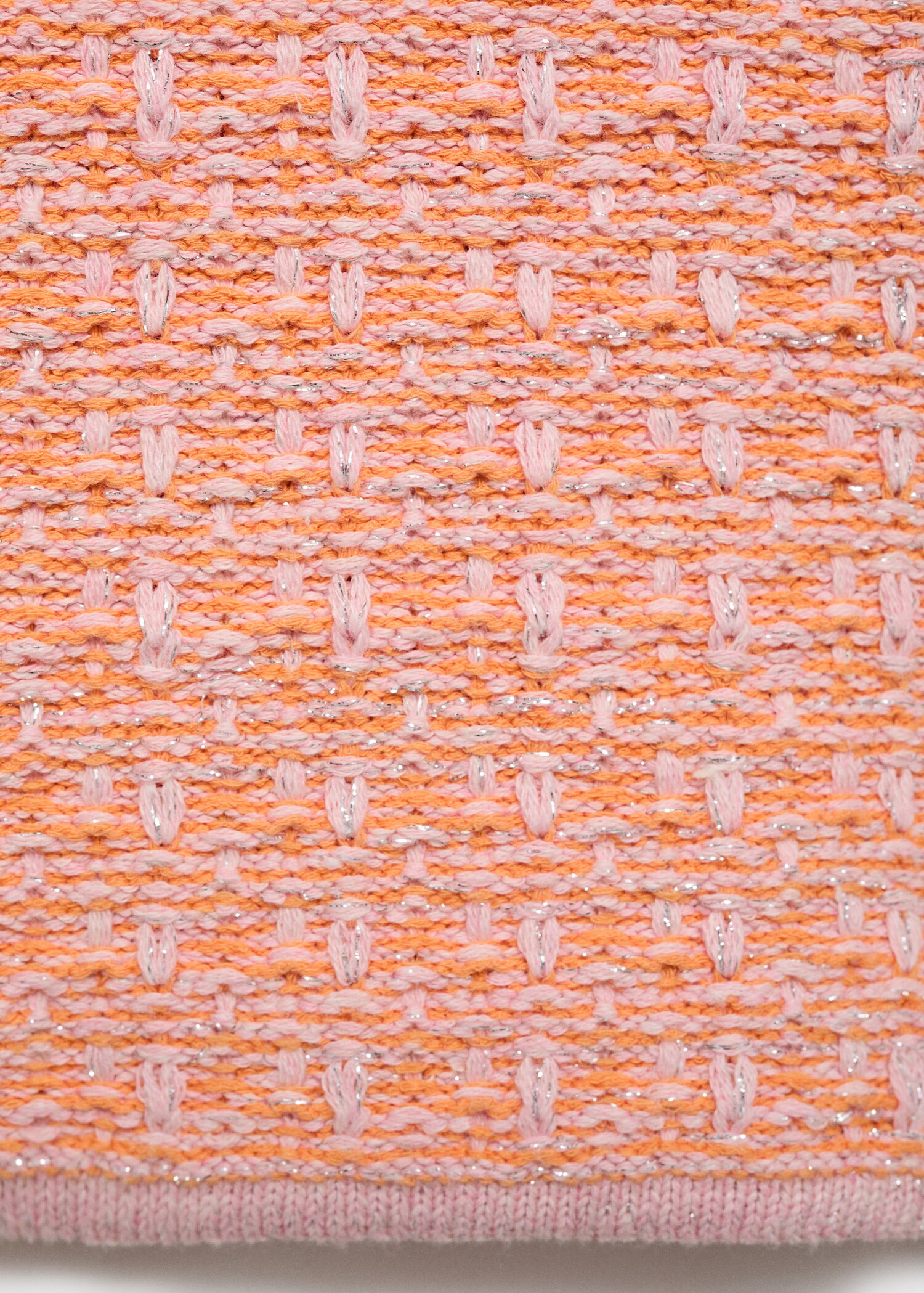 Short-sleeved tweed sweater - Details of the article 0