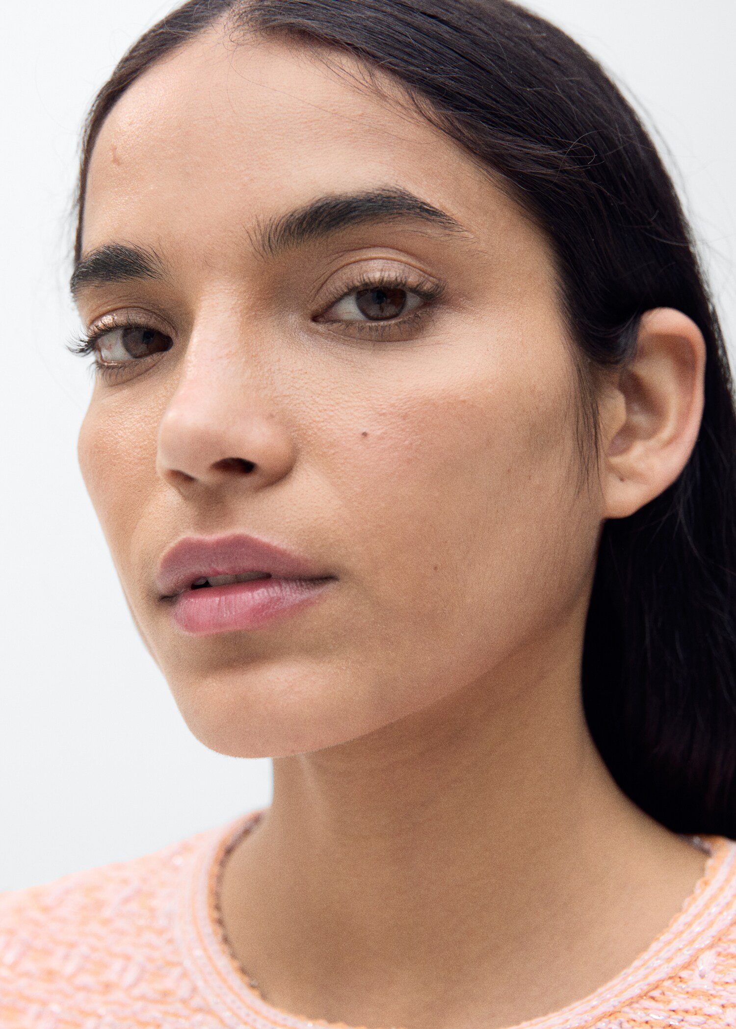 Short-sleeved tweed sweater - Details of the article 1