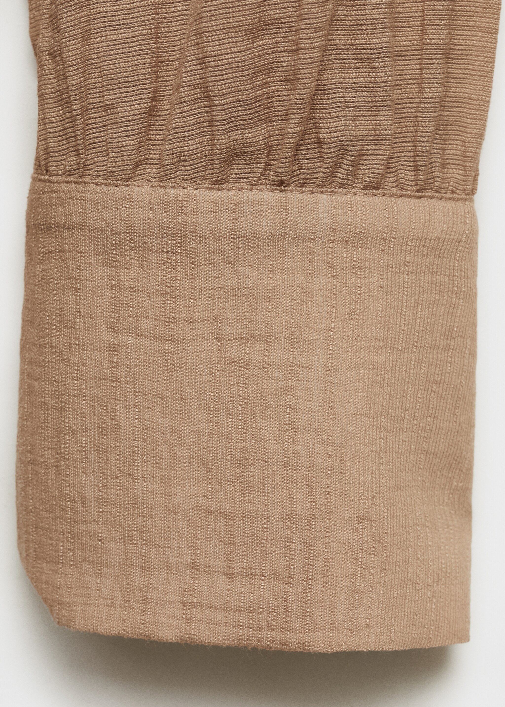 Bluzka z teksturą i szalikiem - Szczegóły artykułu 0, Brązowy. Ref: 87025766-00.