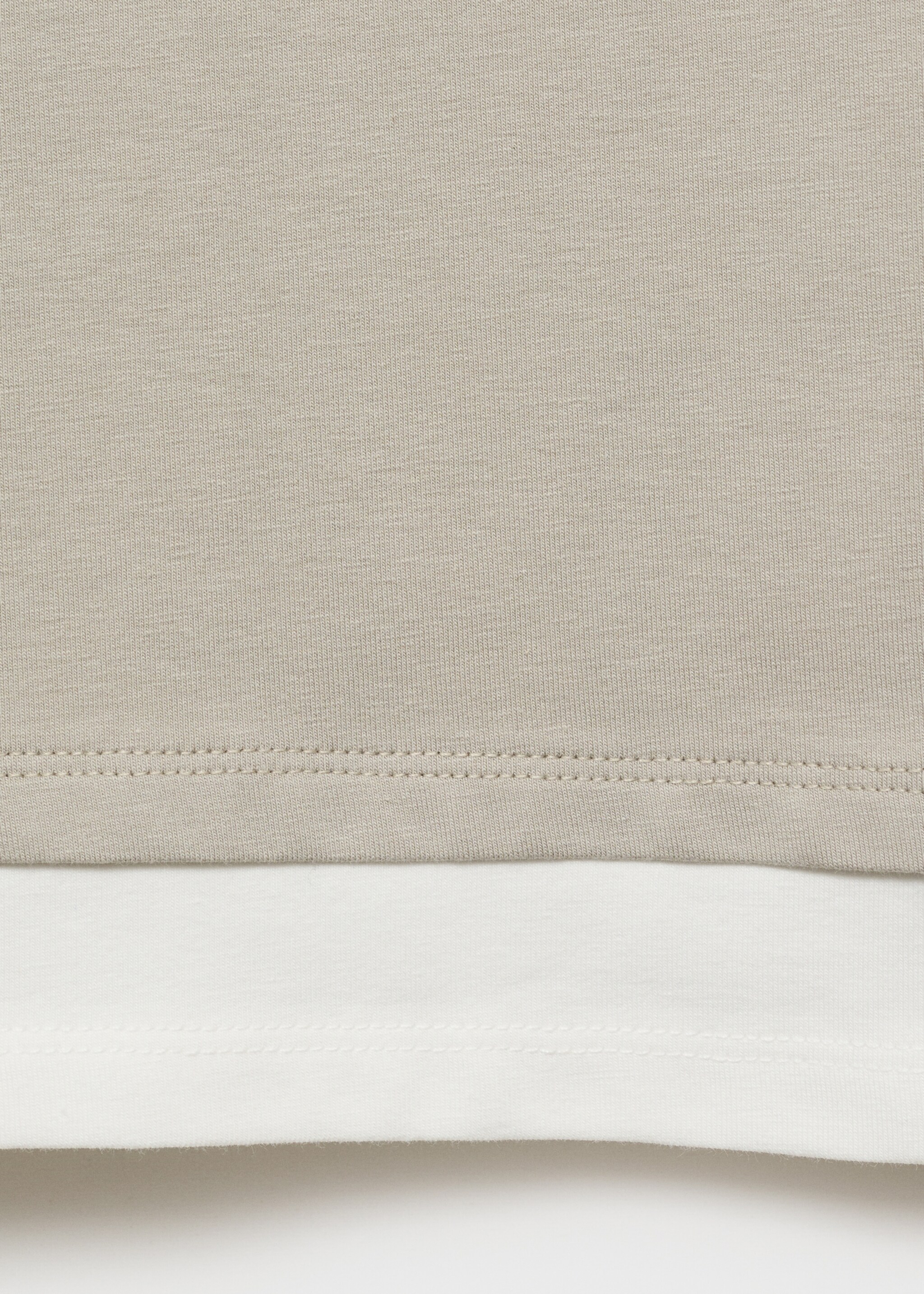Gecombineerd katoenen T-shirt - Detail van het artikel 0, Grijs. Ref: 87025768-00.