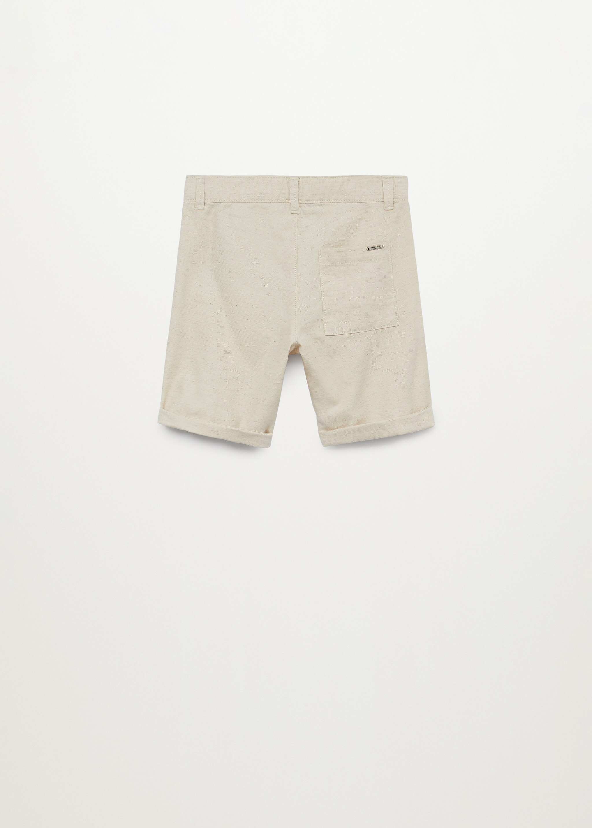 Straight cotton Bermuda shorts - Reverse of the article