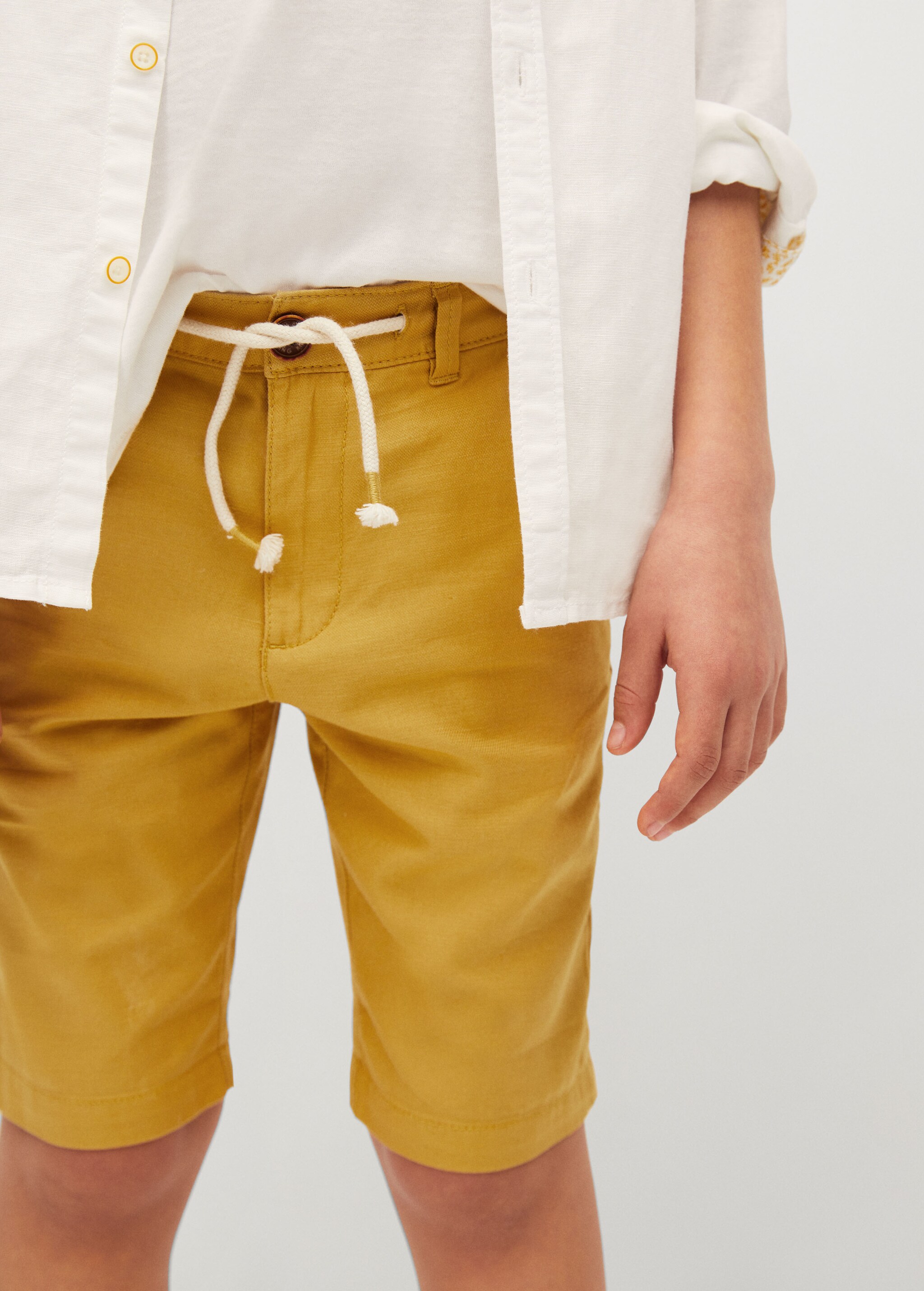 Straight cotton Bermuda shorts - Details of the article 1