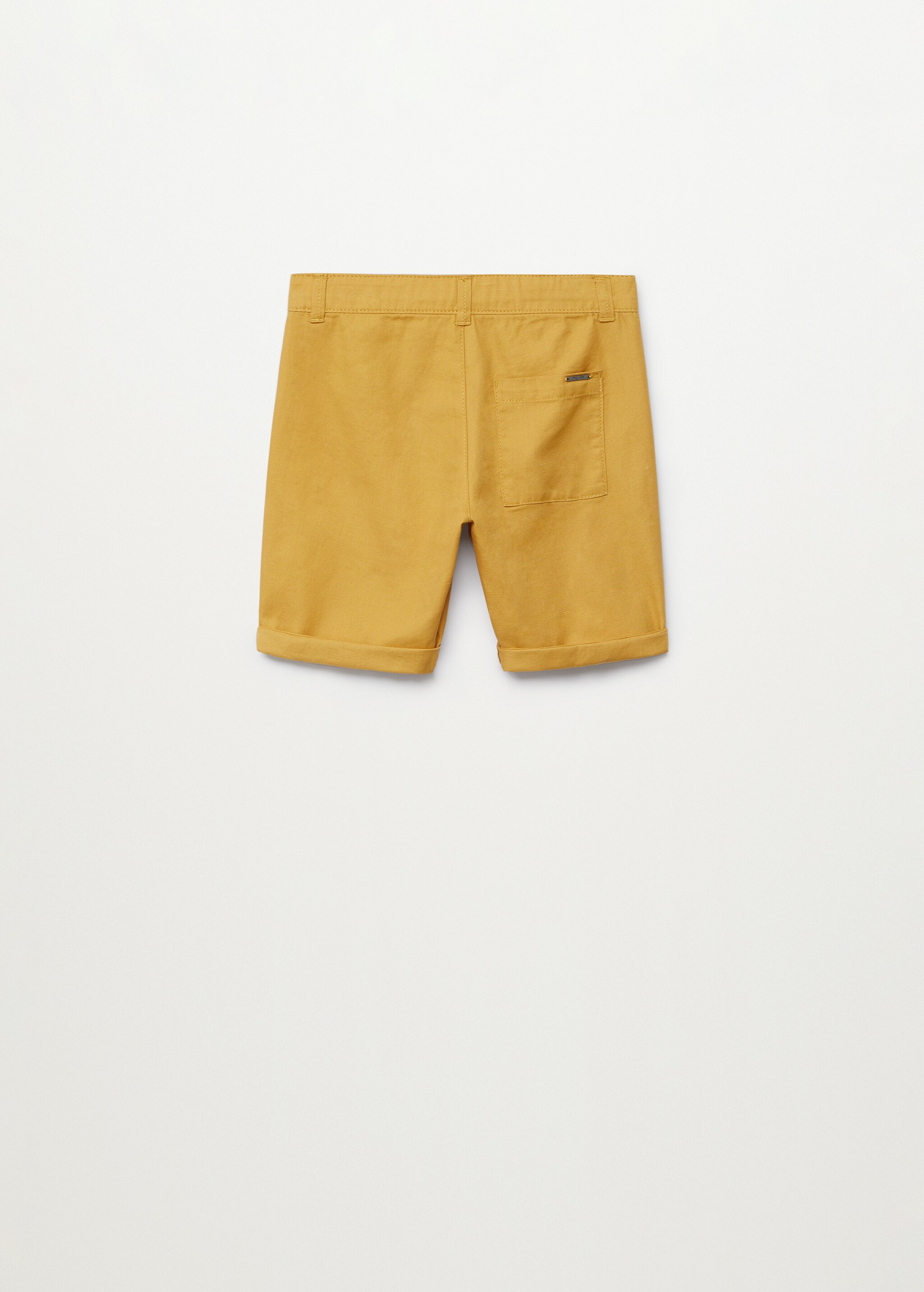 Straight cotton Bermuda shorts - Reverse of the article