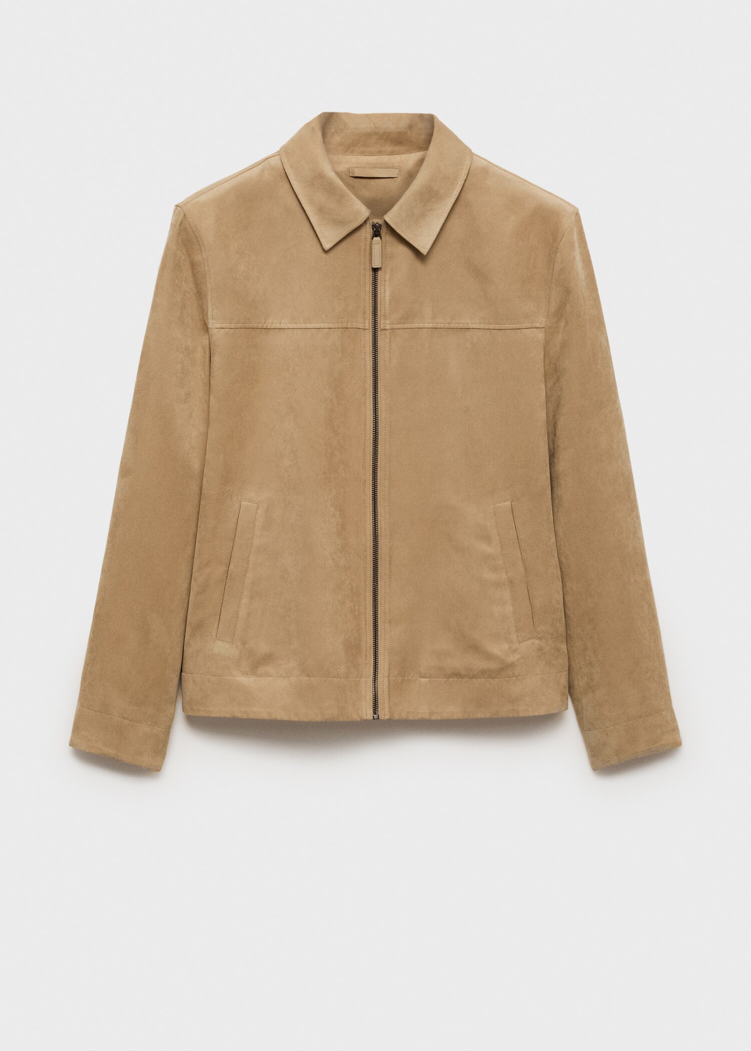 Suede-effect jacket with zip - Article without model