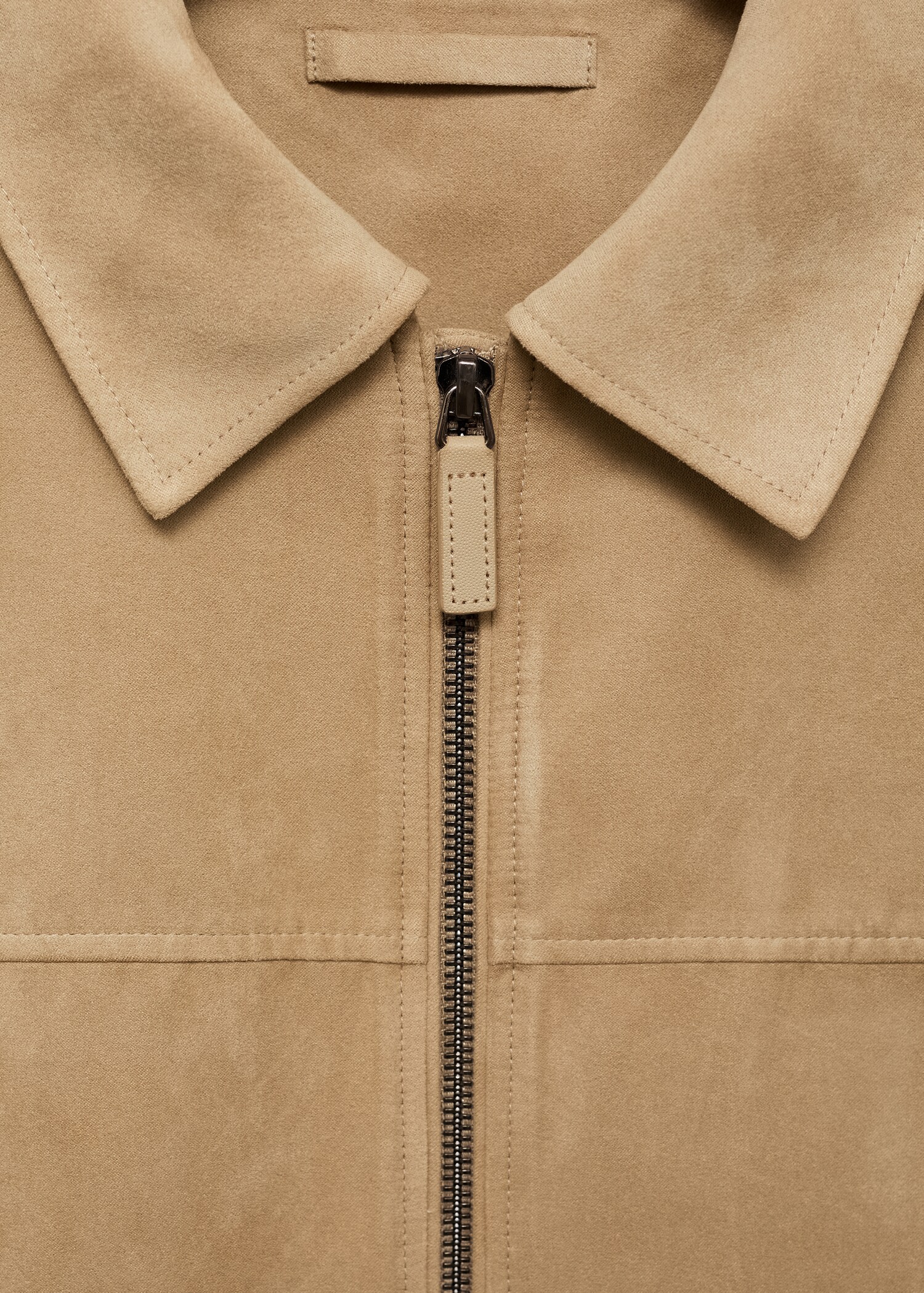 Suede-effect jacket with zip - Details of the article 8