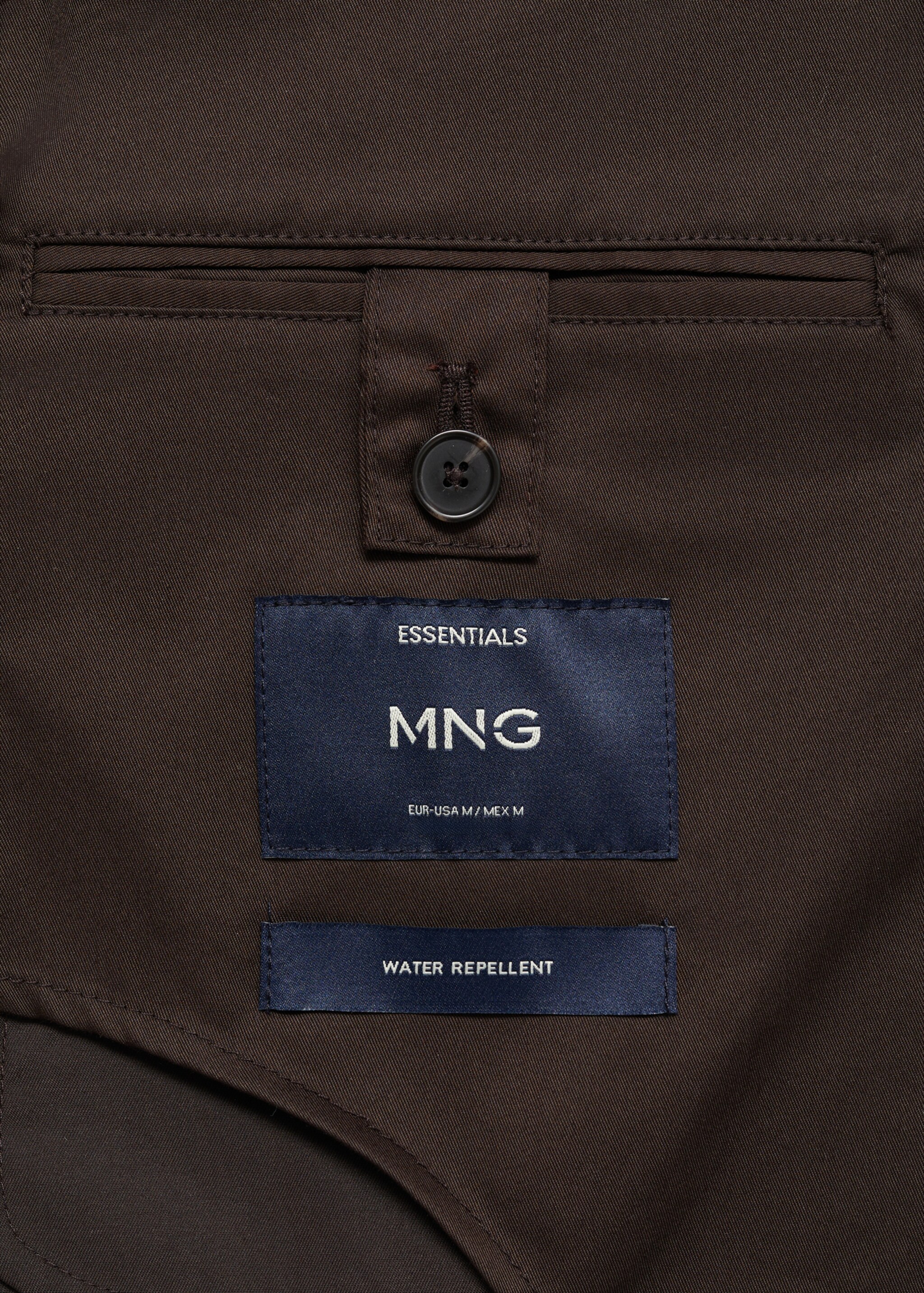 Water-repellent cotton jacket - Details of the article 0, Chocolate. Ref: 87025918-00.