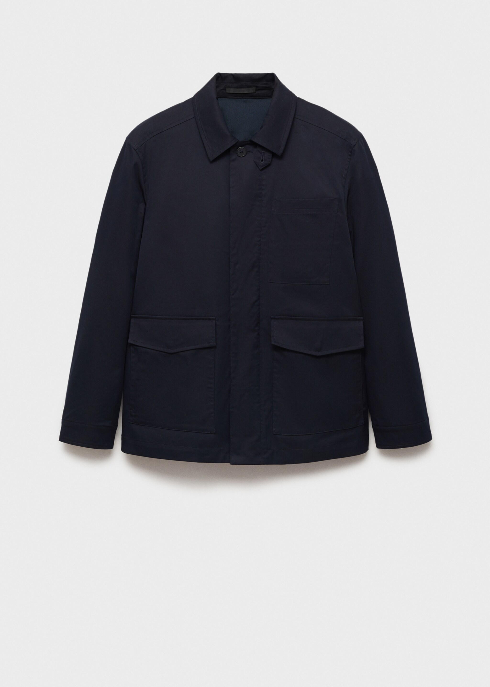 Water-repellent cotton jacket - Article without model, Night Blue. Ref: 87025918-00.