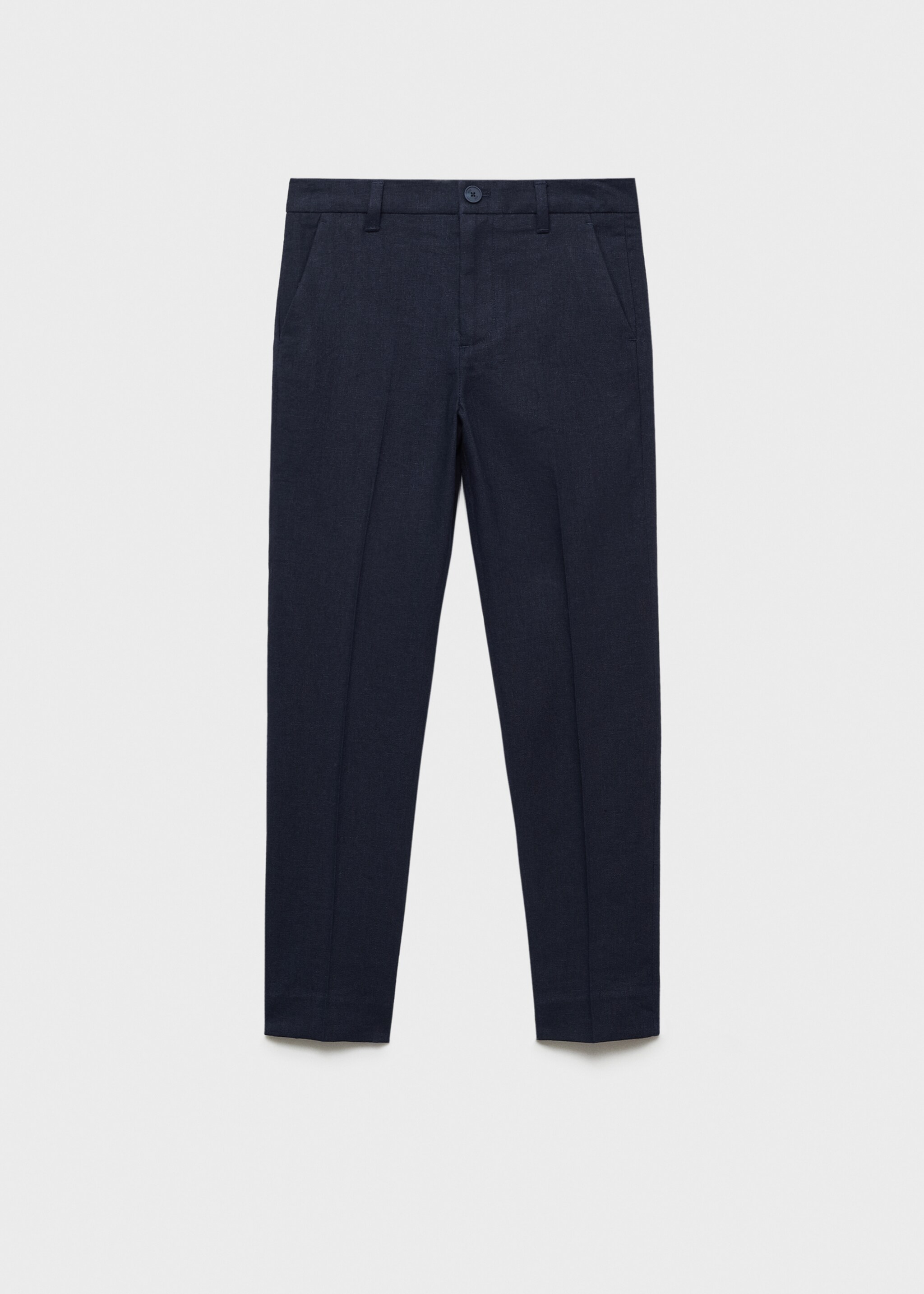 Linen suit trousers - Article without model, Dark Navy. Ref: 87025924-00.